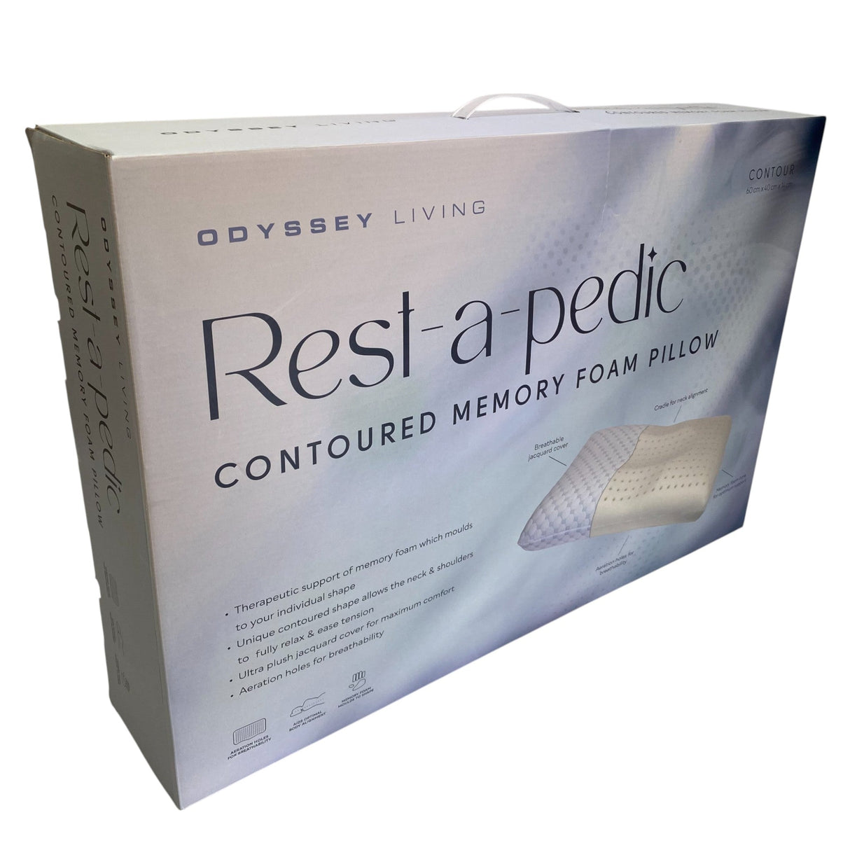 Odyssey Living Rest-A-Pedic Contoured Memory Foam Pillow