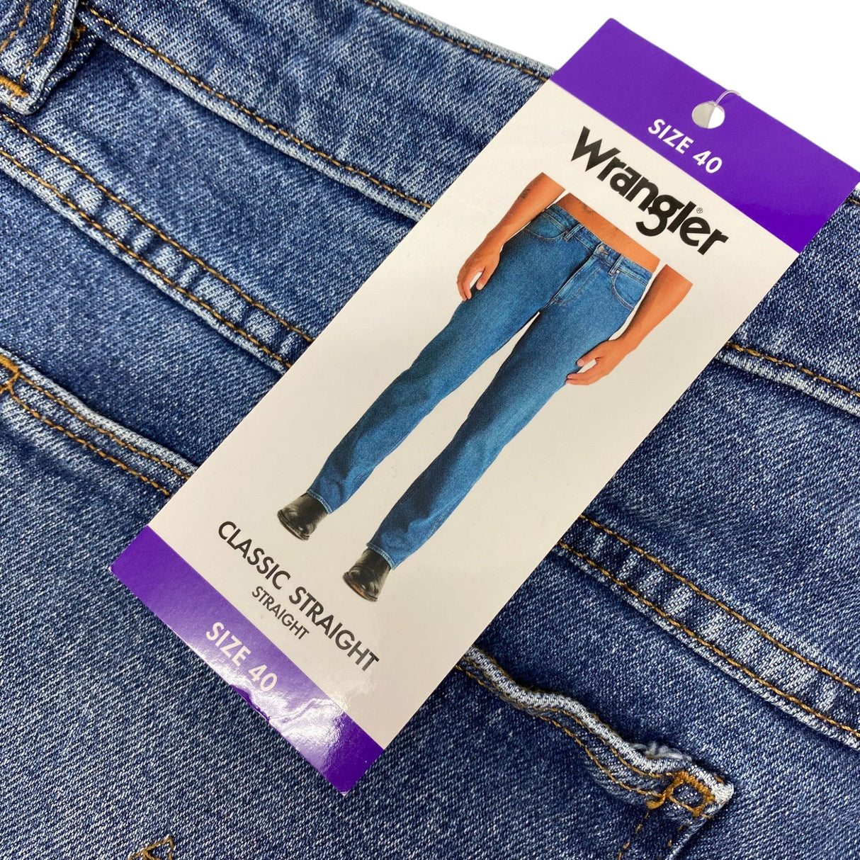 Wrangler Men's Classic Straight Fit Jeans SIZE - 40