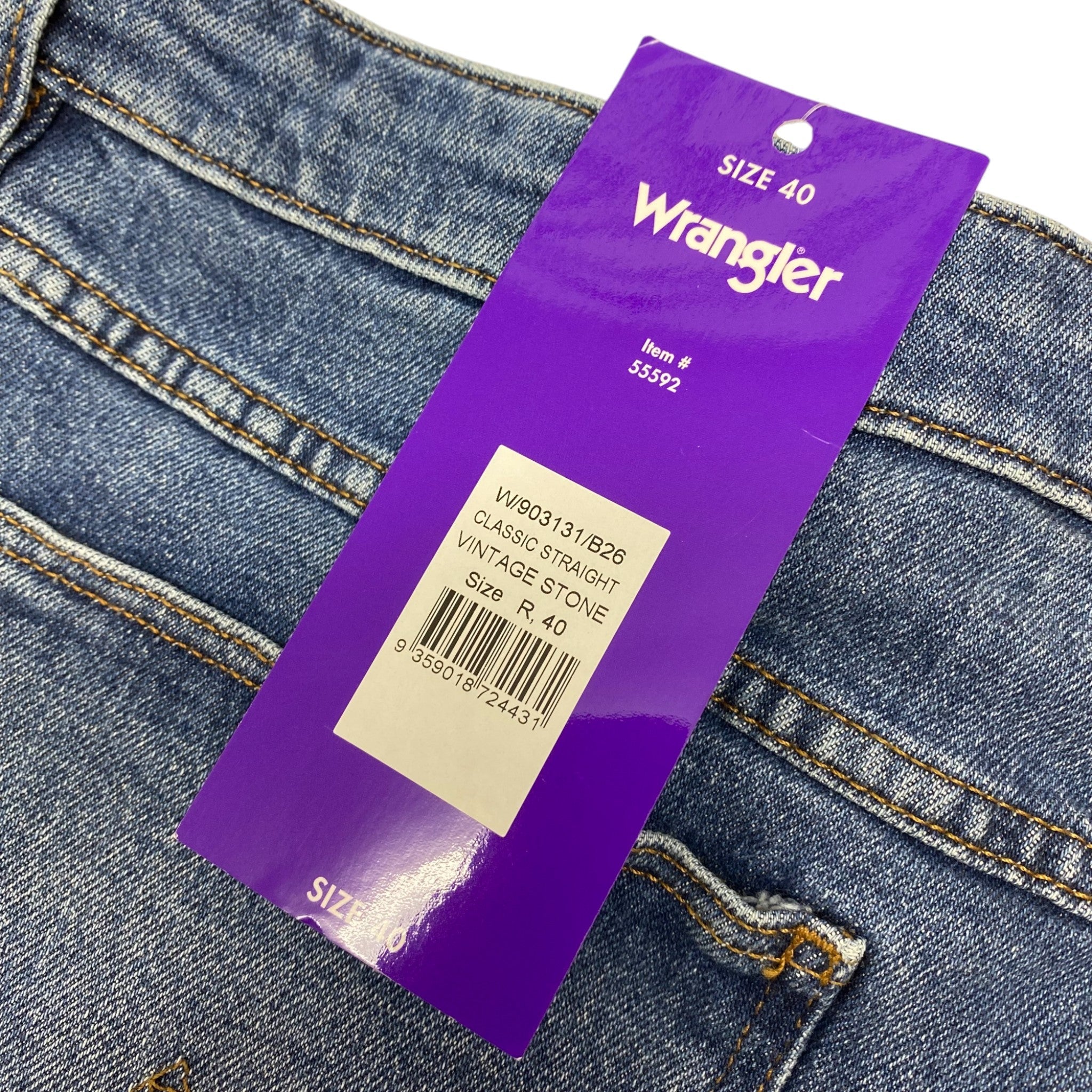 Wrangler Men's Classic Straight Fit Jeans SIZE - 40