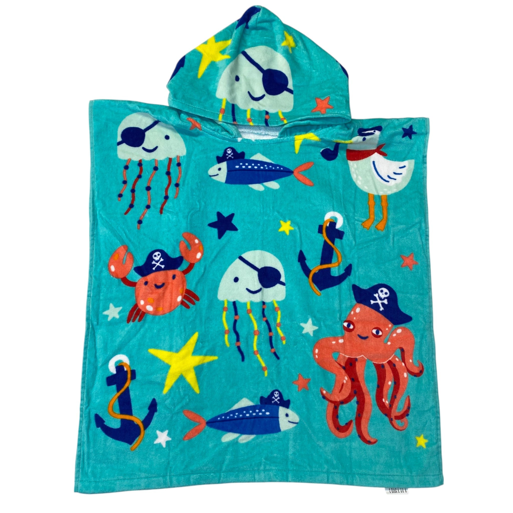 Just Kidding! Kids Hooded Swim Towel - Sea Creatures