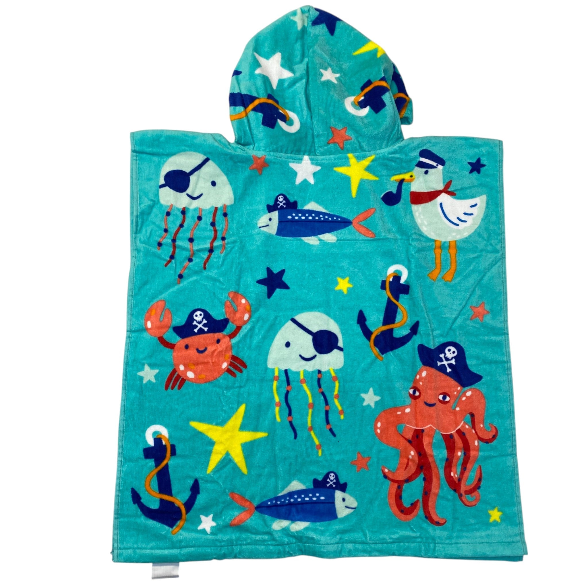 Just Kidding! Kids Hooded Swim Towel - Sea Creatures