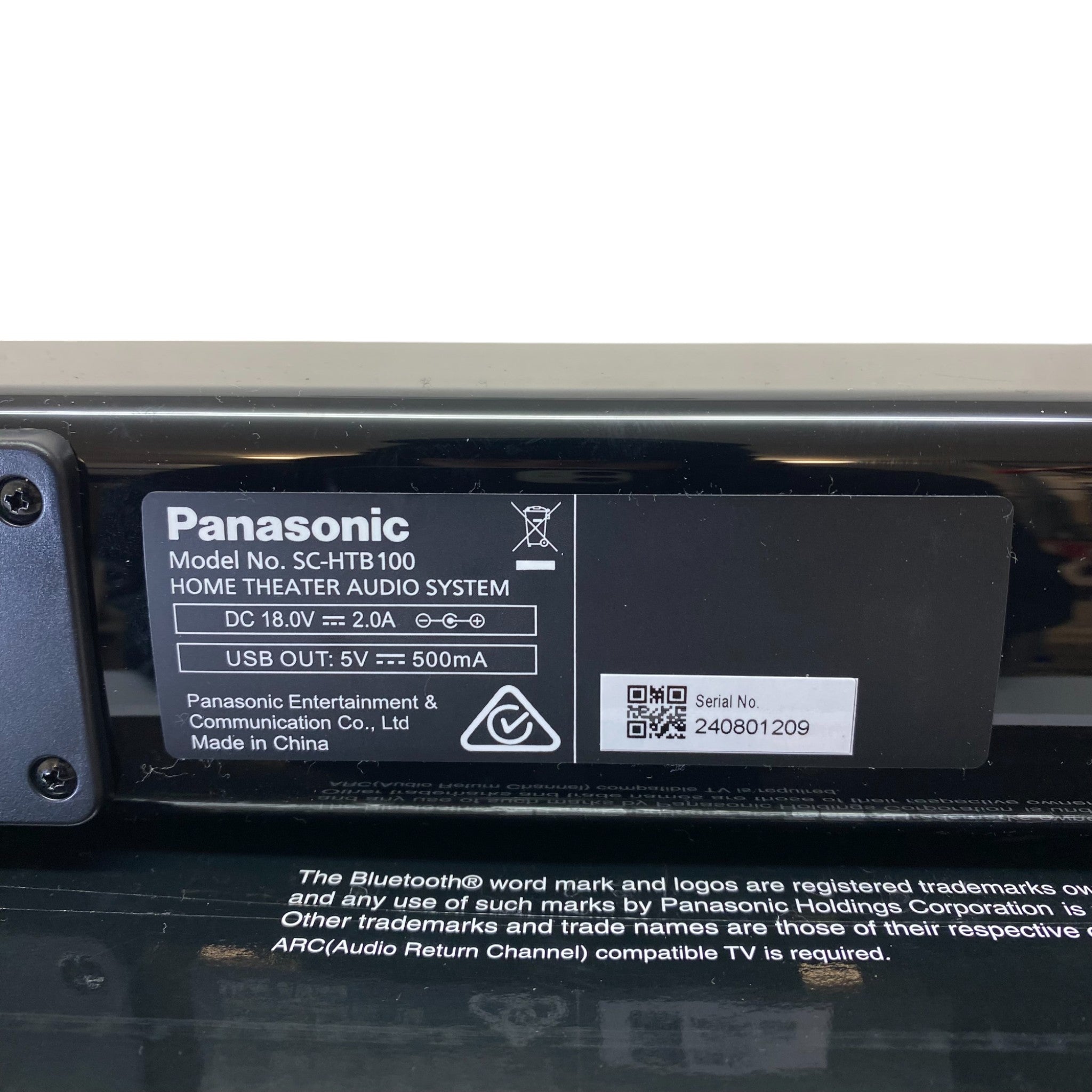 Panasonic HTB100GNK 2ch Soundbar