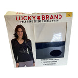 Lucky Brand 2 Pack Long Sleeve Lounge V-Neck SIZE - Small