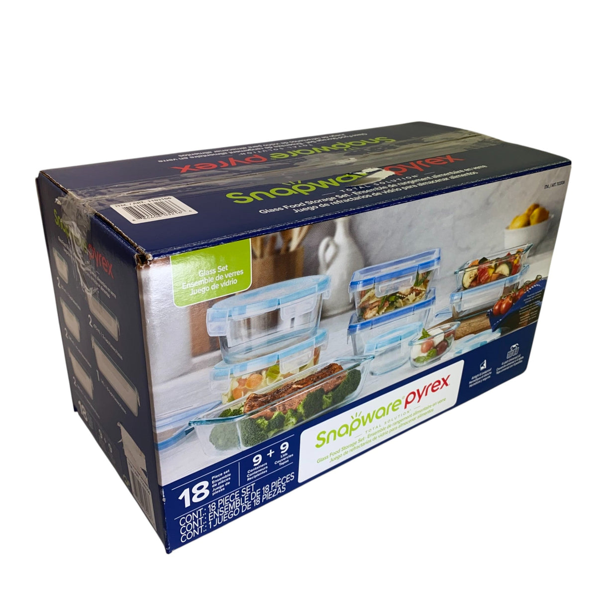 Pyrex 18 Piece Glass Snapware Set - CLICK AND COLLECT ONLY