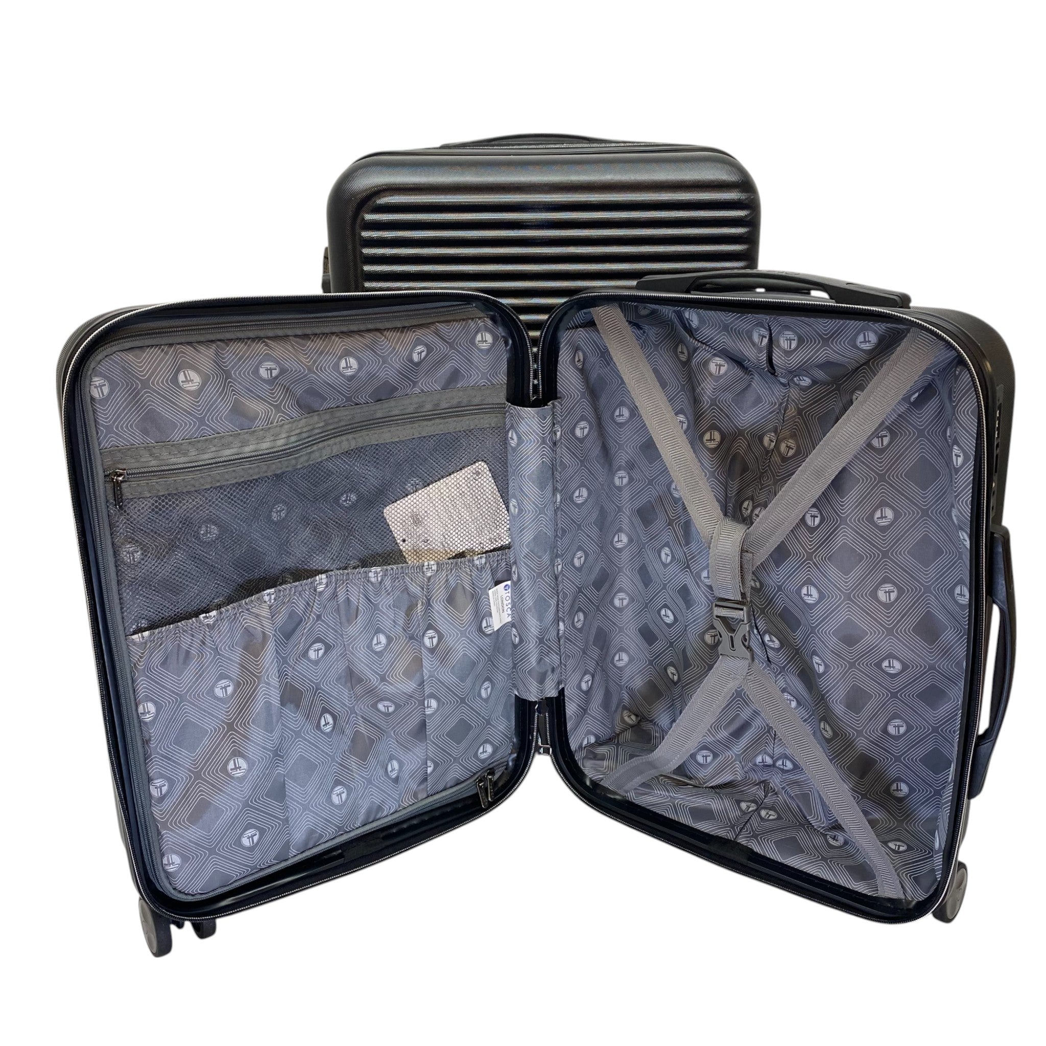 Tosca London 2 Piece Hardside Luggage Set - 65cm and 55cm Carry On