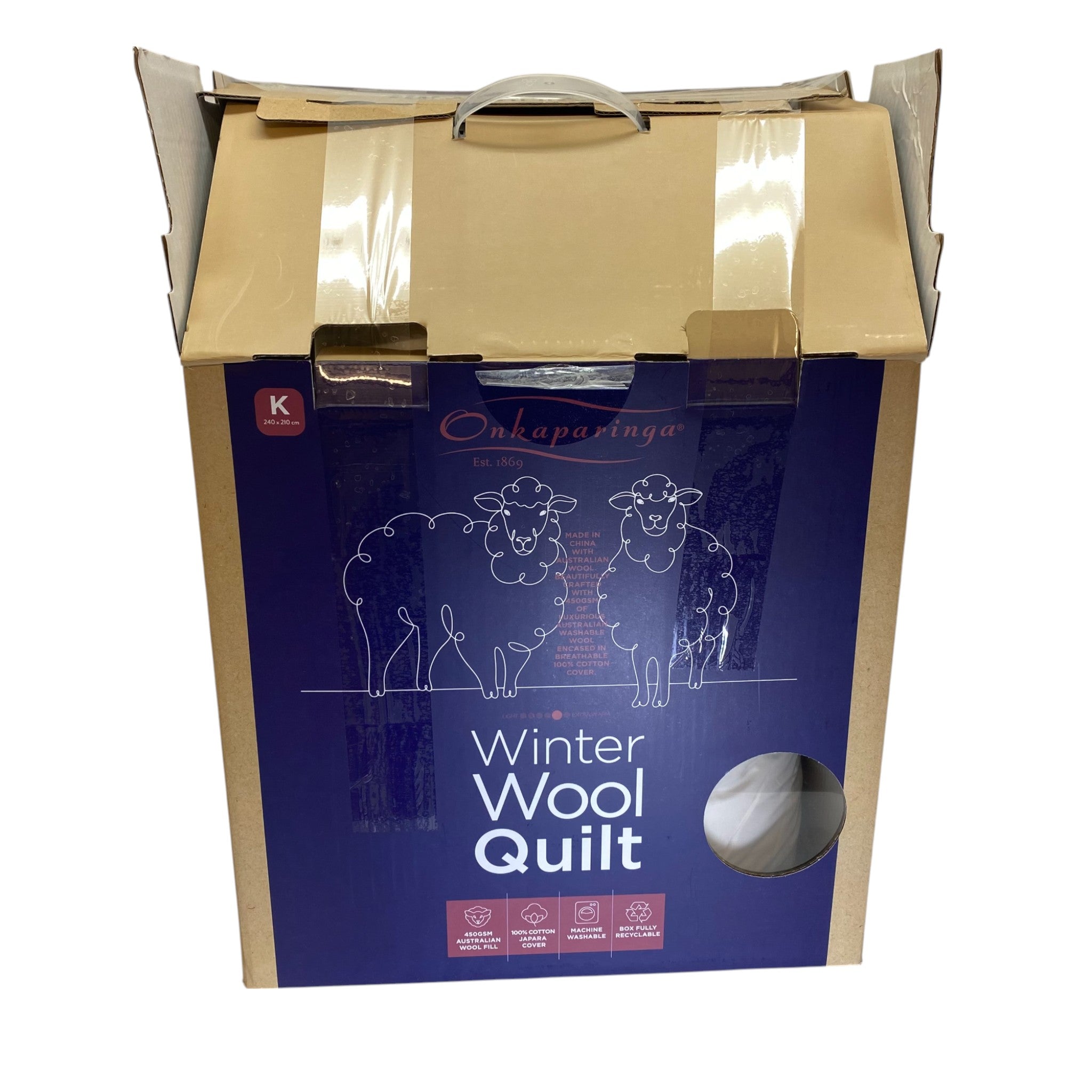 Onkaparinga Washable Winter Wool Quilt - King