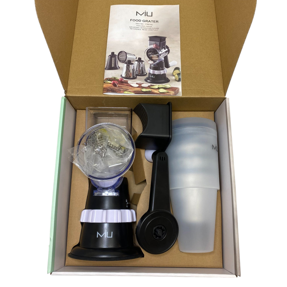 MIU Rotary Food Grater With 5 Replaceable Drums