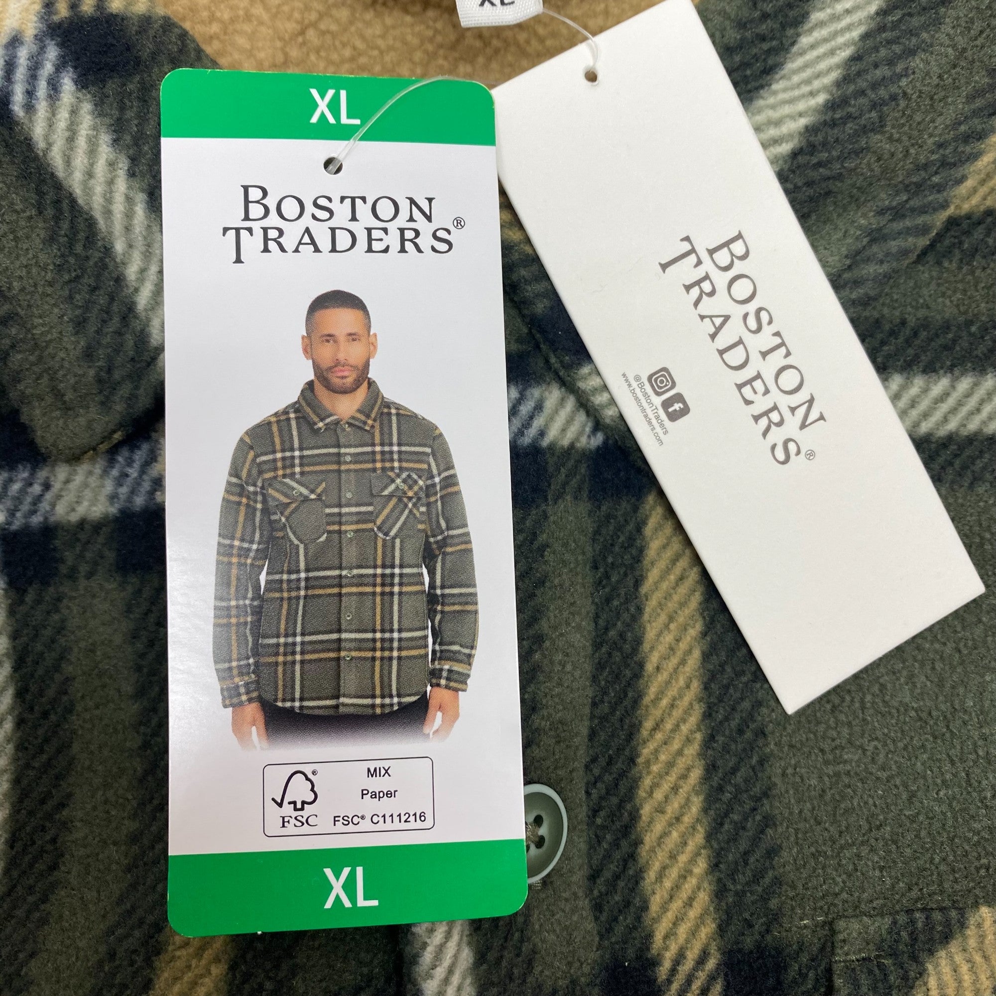 Boston Traders Men's Sherpa Fleece Flannel Jacket SIZE - Extra Large