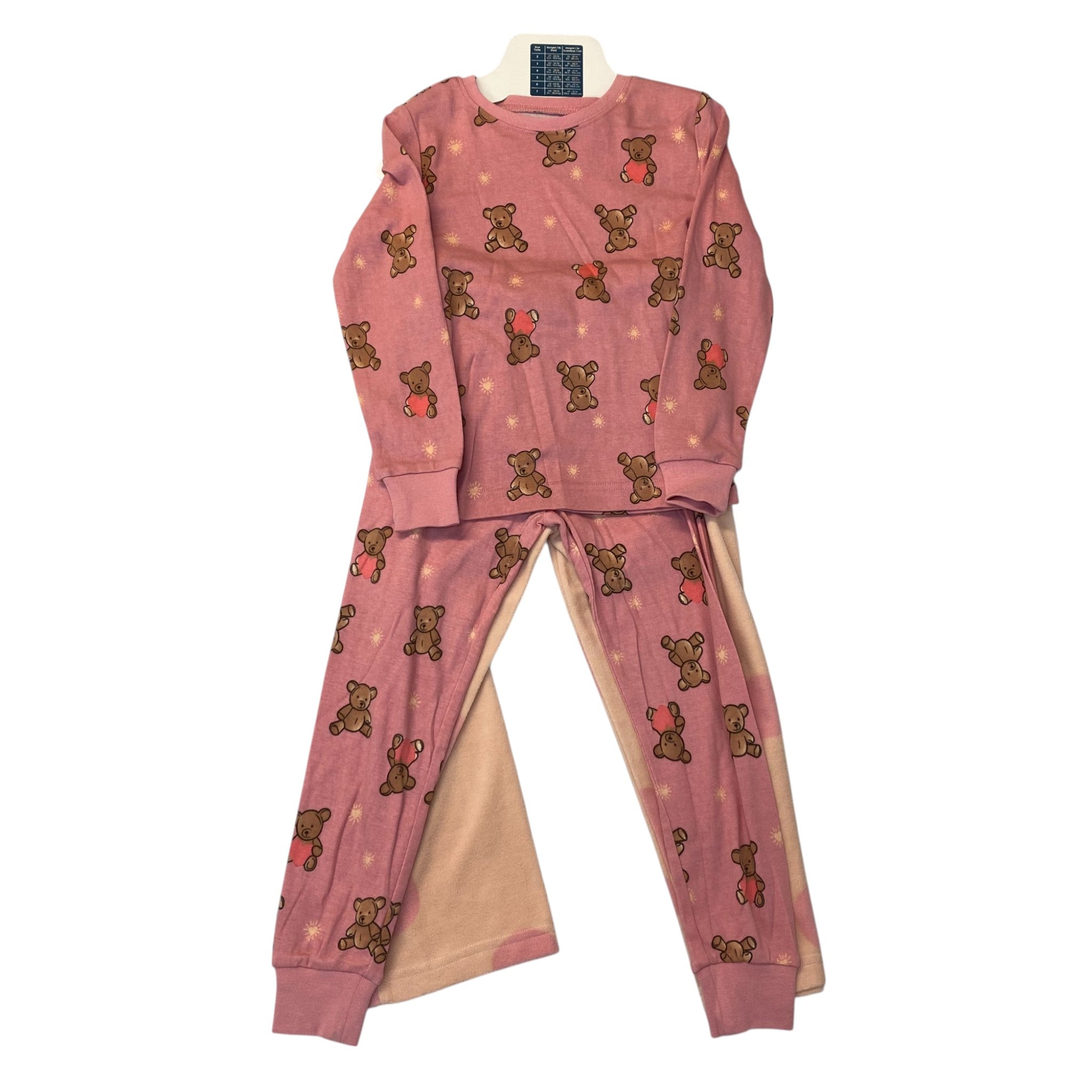 Pekkle Girls 3 Piece Pyjama Set - Bear SIZE - 5