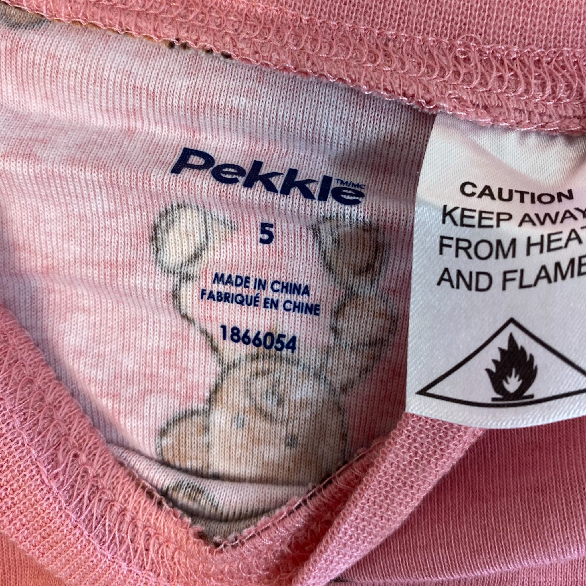 Pekkle Girls 3 Piece Pyjama Set - Bear SIZE - 5