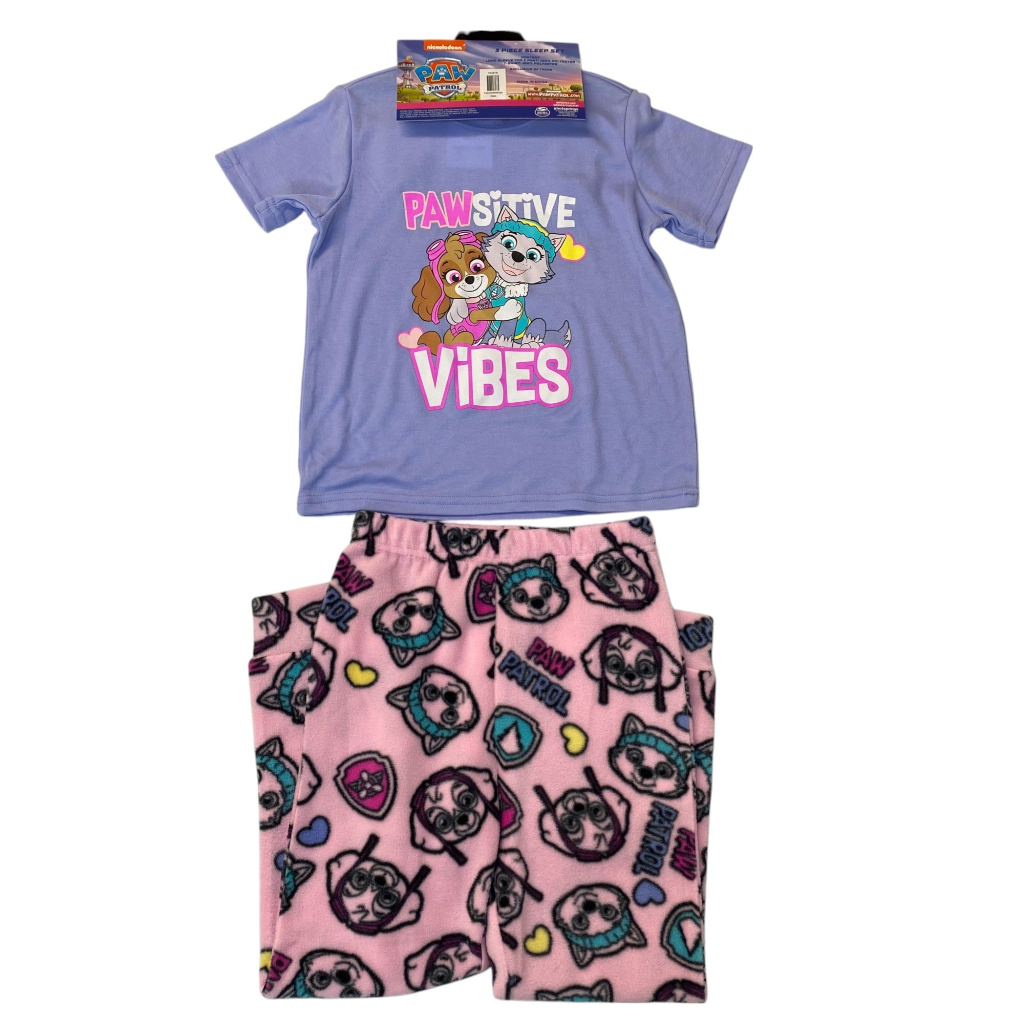 Nickelodeon Girls Paw Patrol 2 Piece Sleep Set SIZE - 6