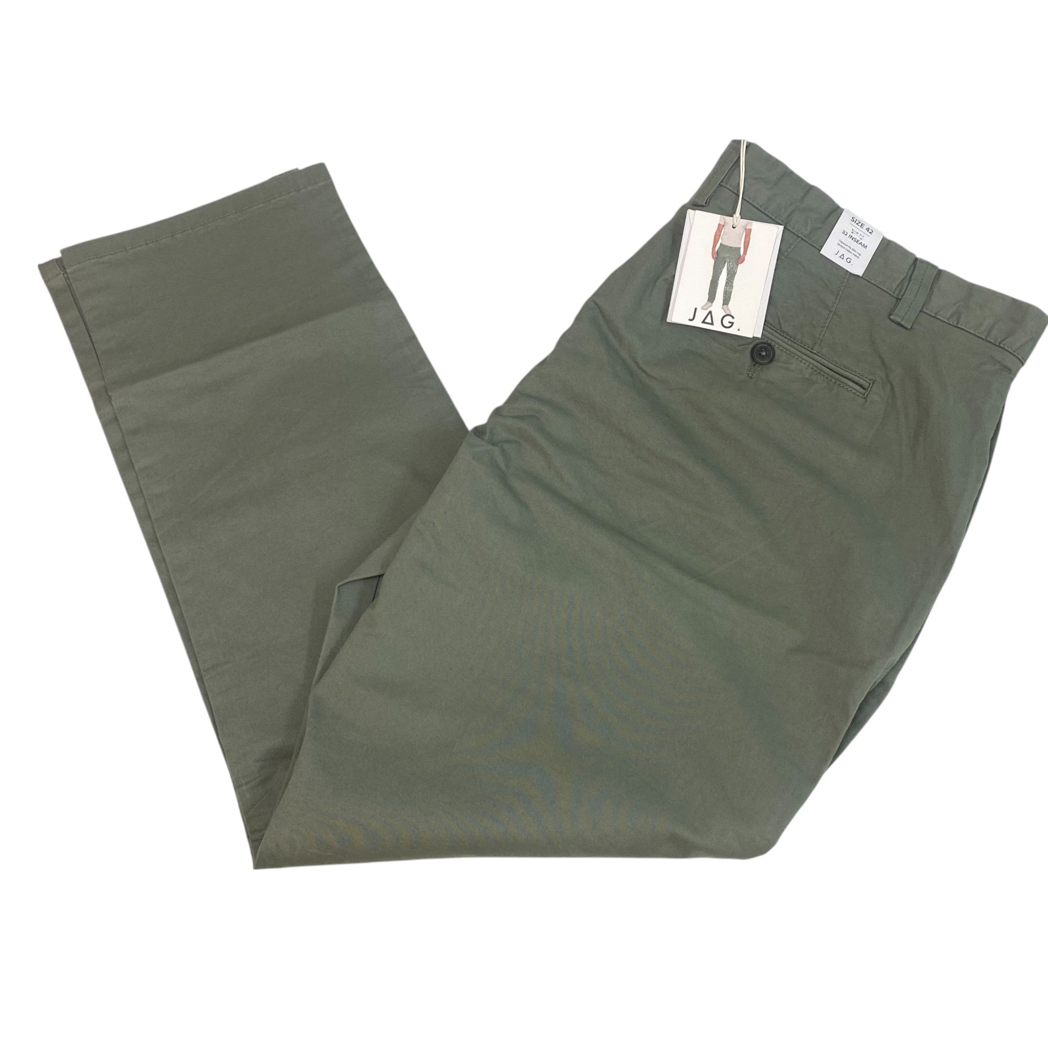 Jag Men's Slim Fit Chino Pants SIZE - 42