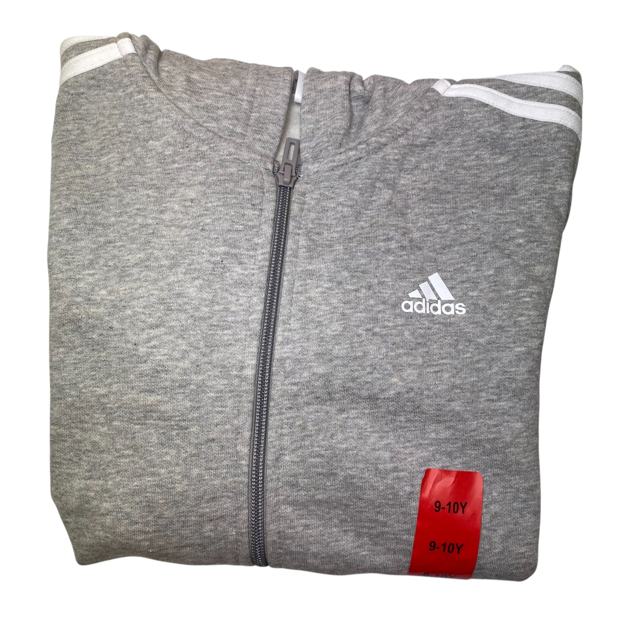 Adidas 3 Stripe Full Zip Hooded Top - 9-10Y SIZE - 10
