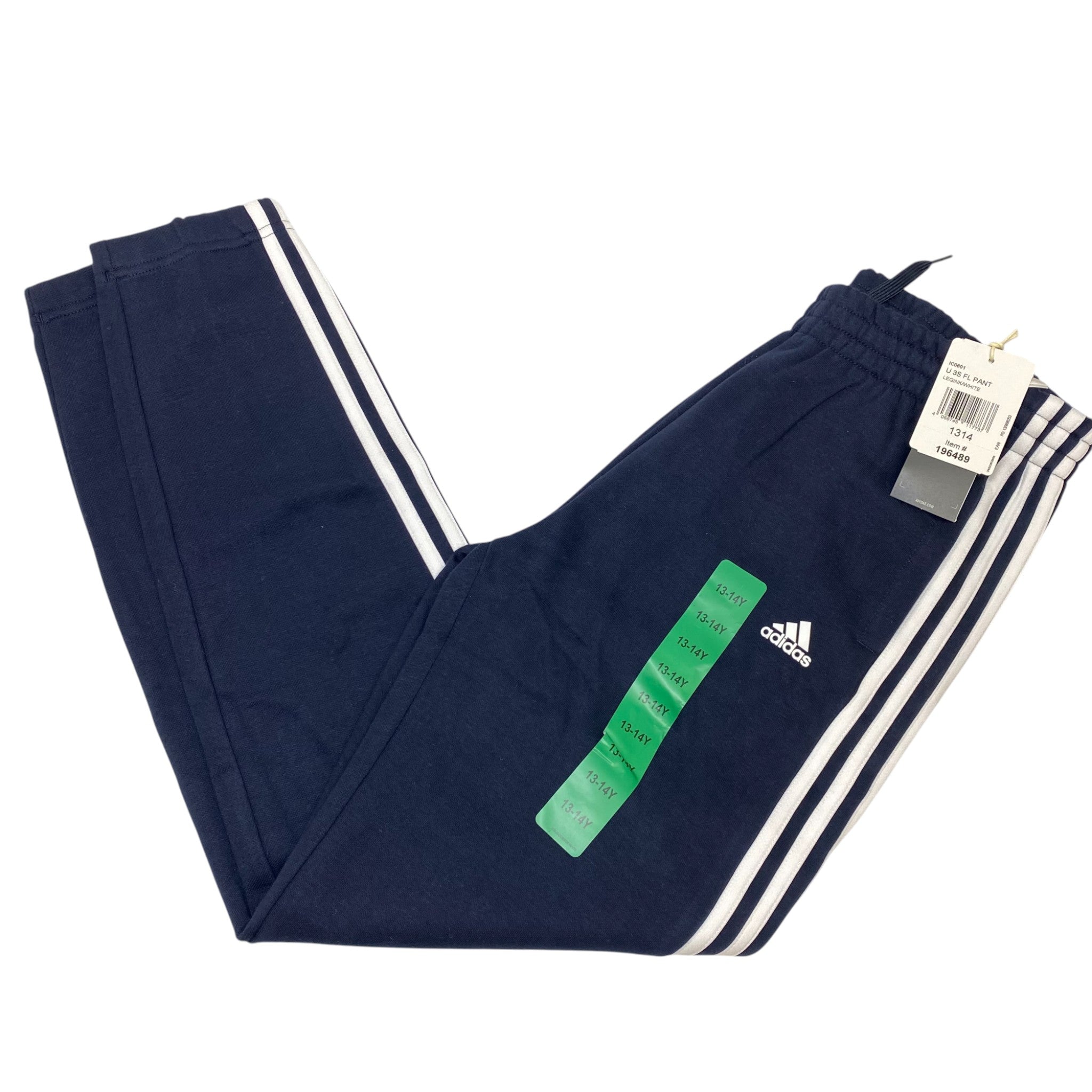 Adidas 3 Stripe Full Length Pants - 13-14Y SIZE - 14
