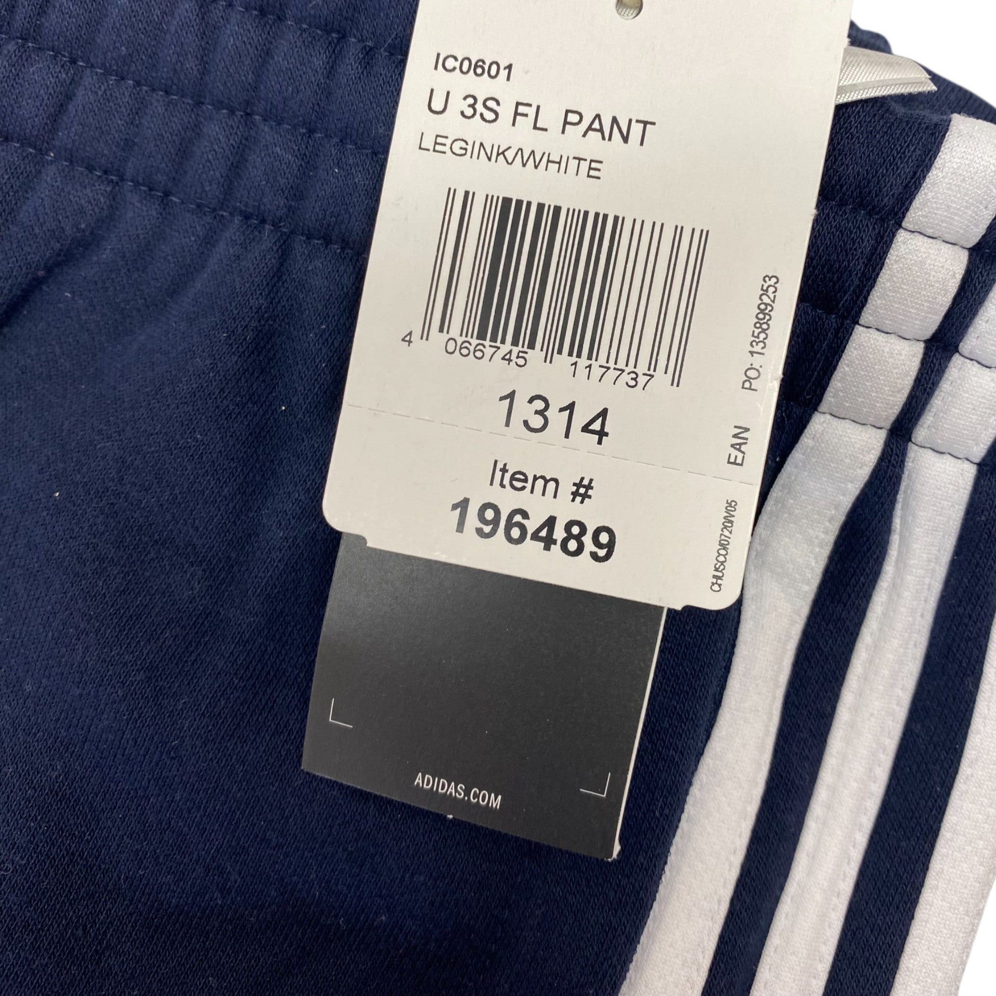 Adidas 3 Stripe Full Length Pants - 13-14Y SIZE - 14
