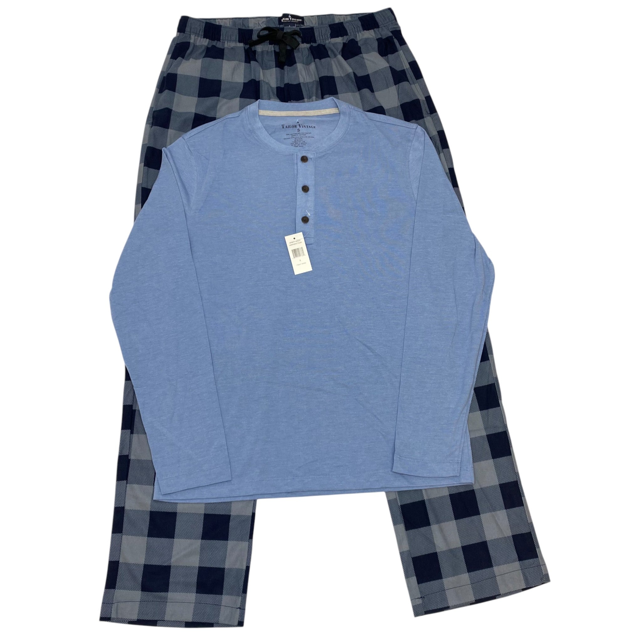 Tailor Vintage Men's 2 Piece Pyjama Set SIZE - Small