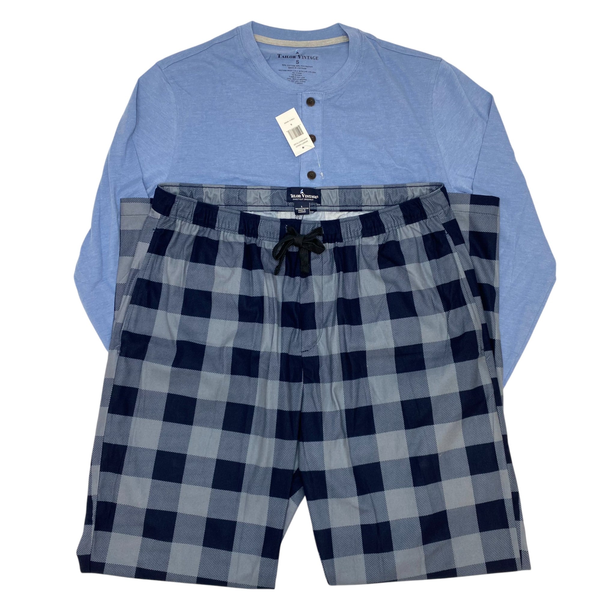 Tailor Vintage Men's 2 Piece Pyjama Set SIZE - Small
