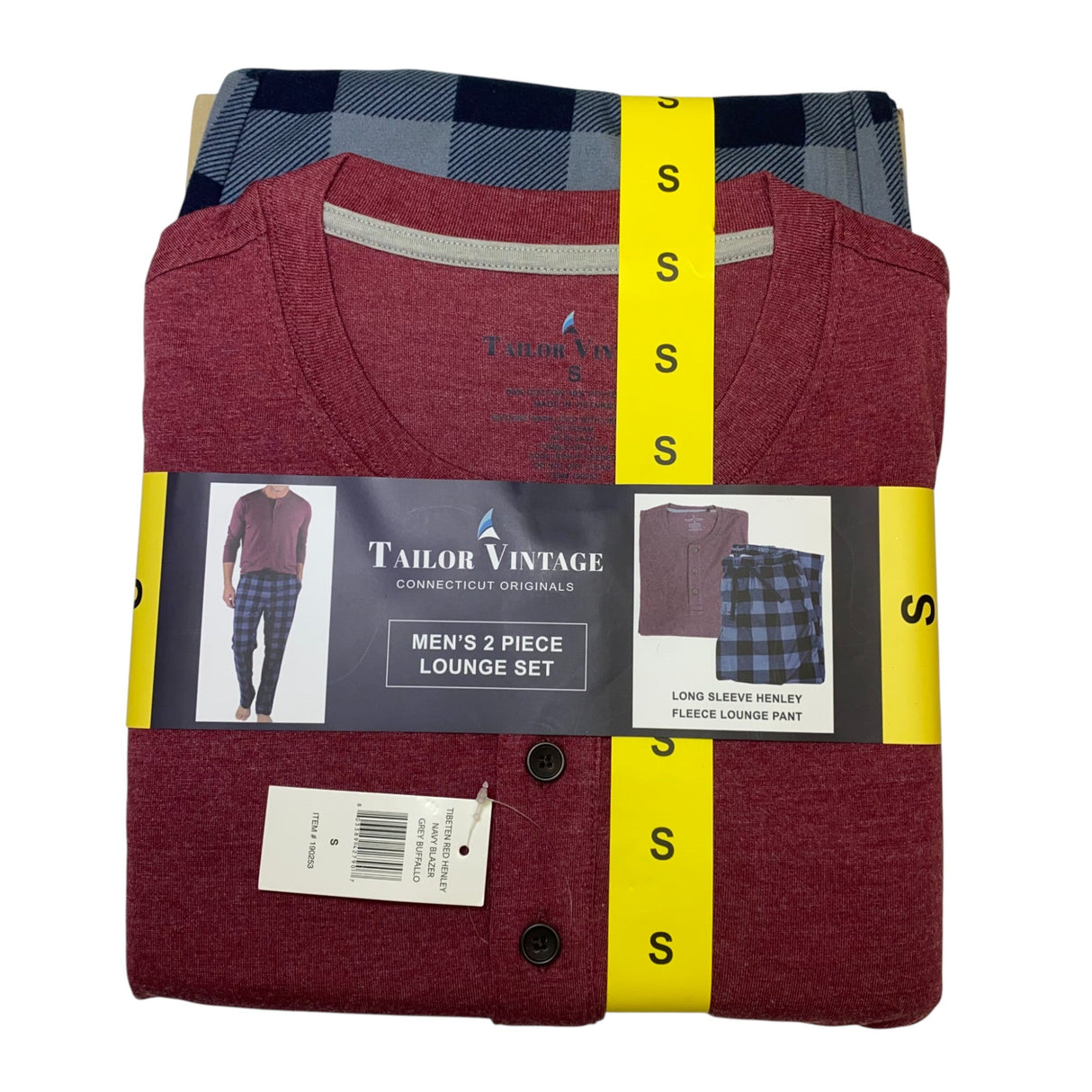 Tailor Vintage Men's 2 Piece Pyjama Set SIZE - Small