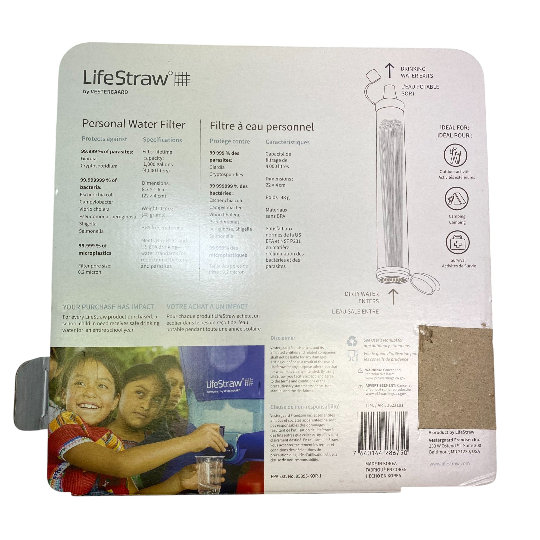LifeStraw Personal Water Filter 4 Pack