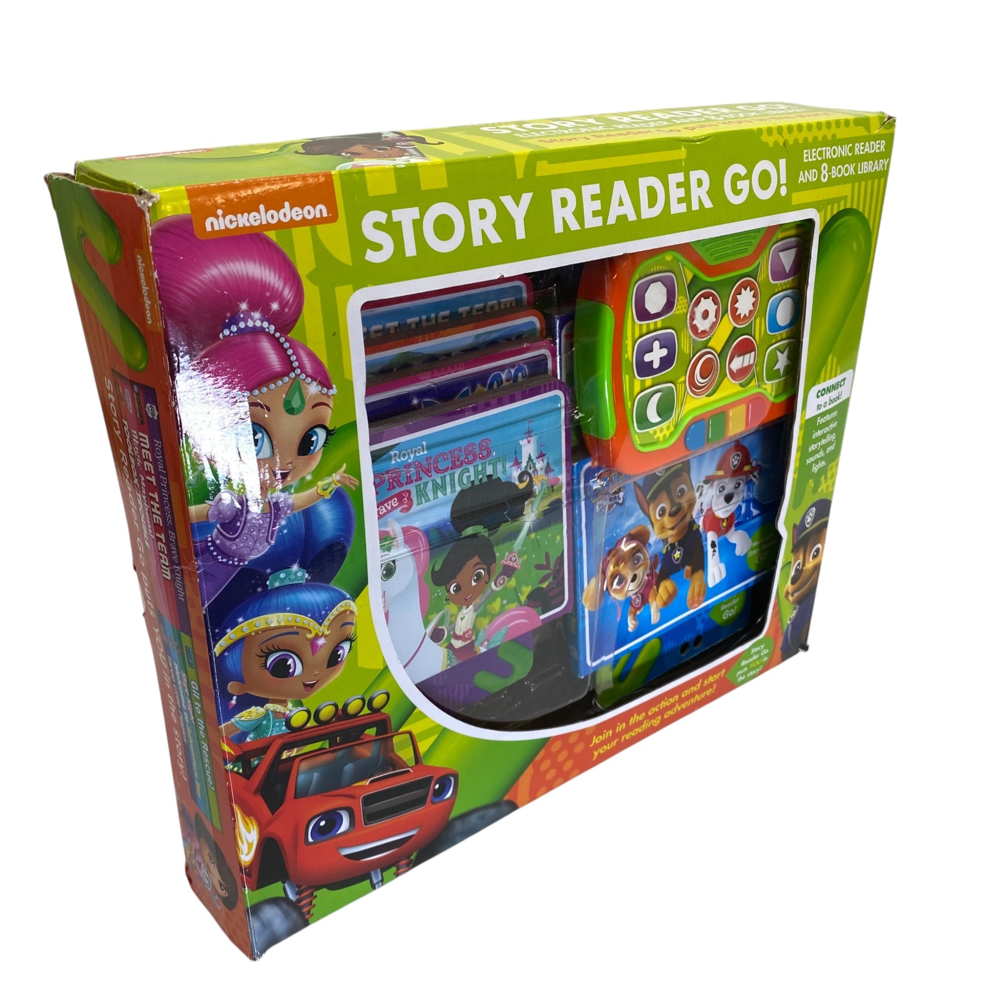 Nick Jr. Story Reader Go! Electronic Book and 8 Book Library