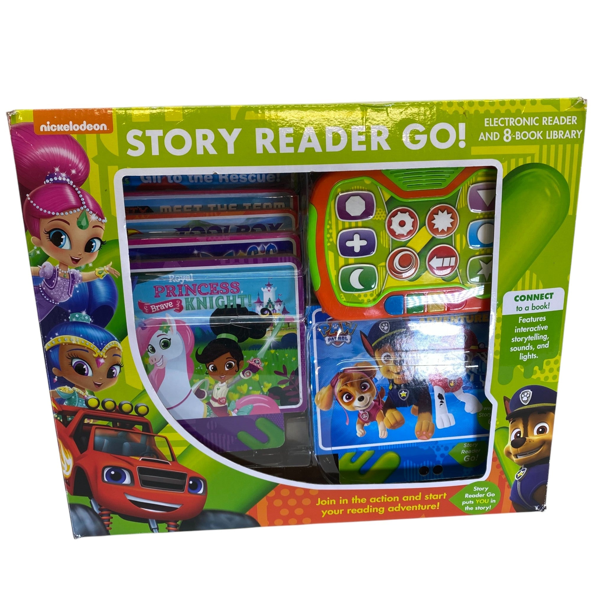 Nick Jr. Story Reader Go! Electronic Book and 8 Book Library