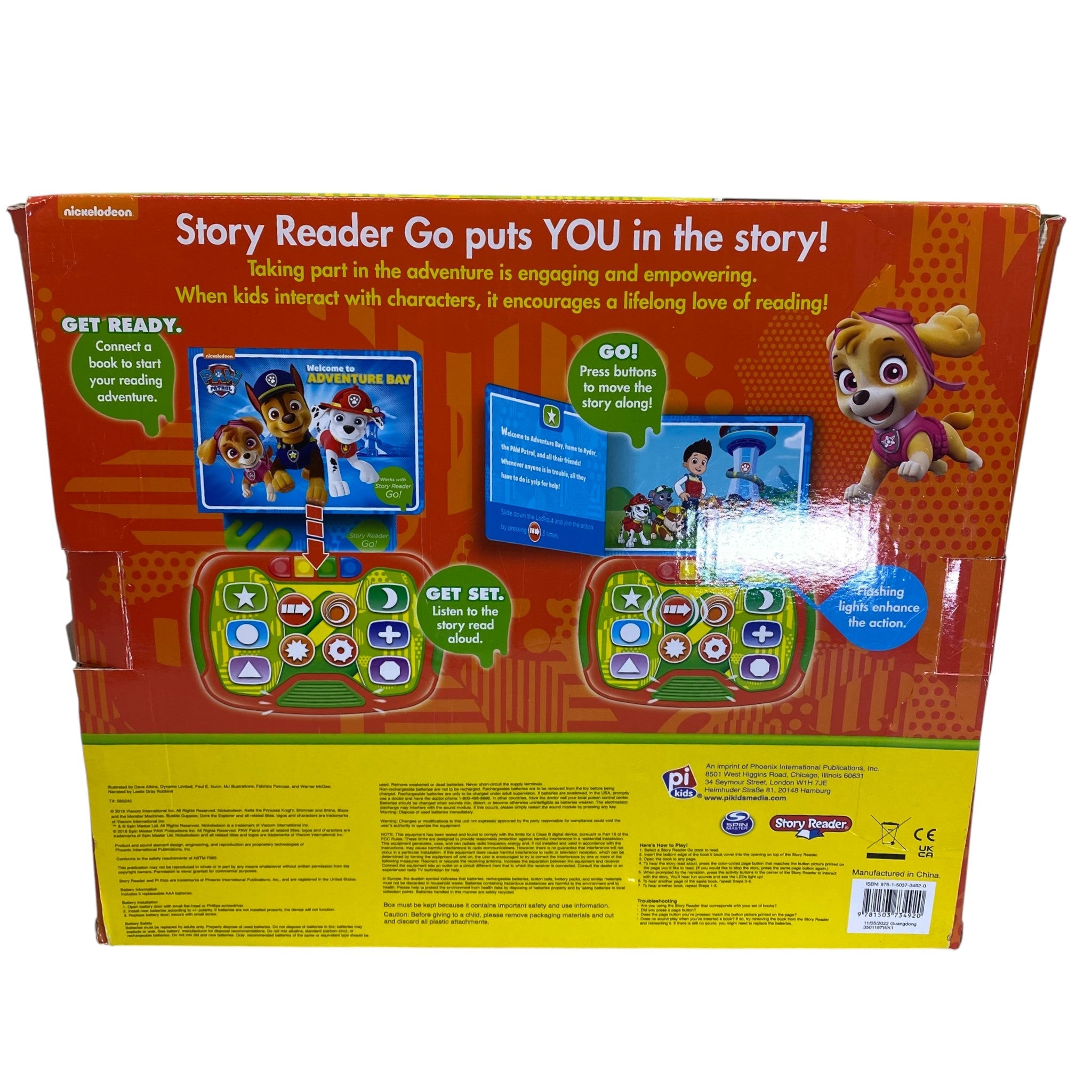 Nick Jr. Story Reader Go! Electronic Book and 8 Book Library