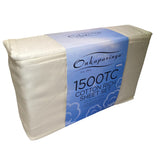 Onkaparinga Cotton Rich 1500 Thread Count Sheet King 4 Piece Set - Cream