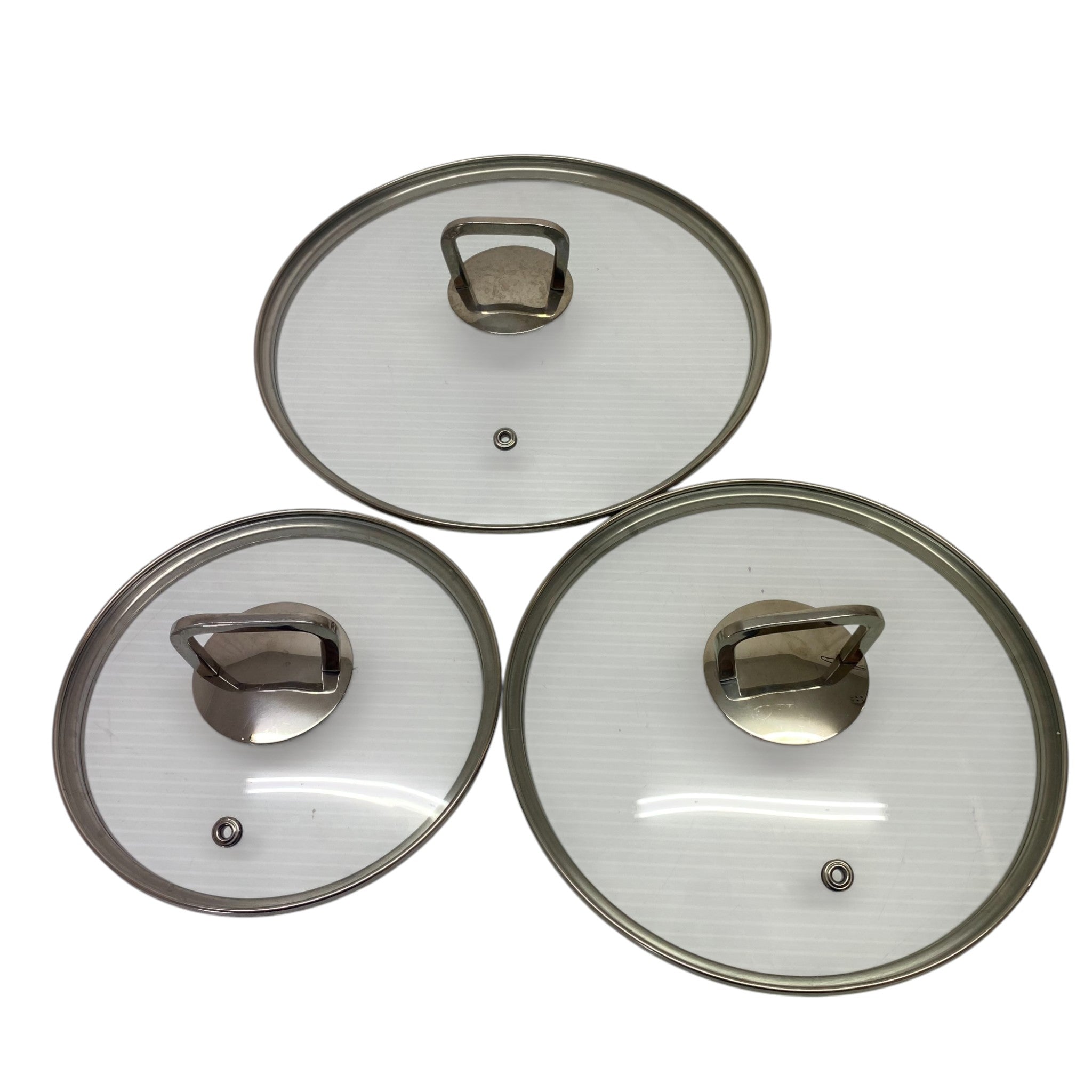 3x Glass Saucepan Lids