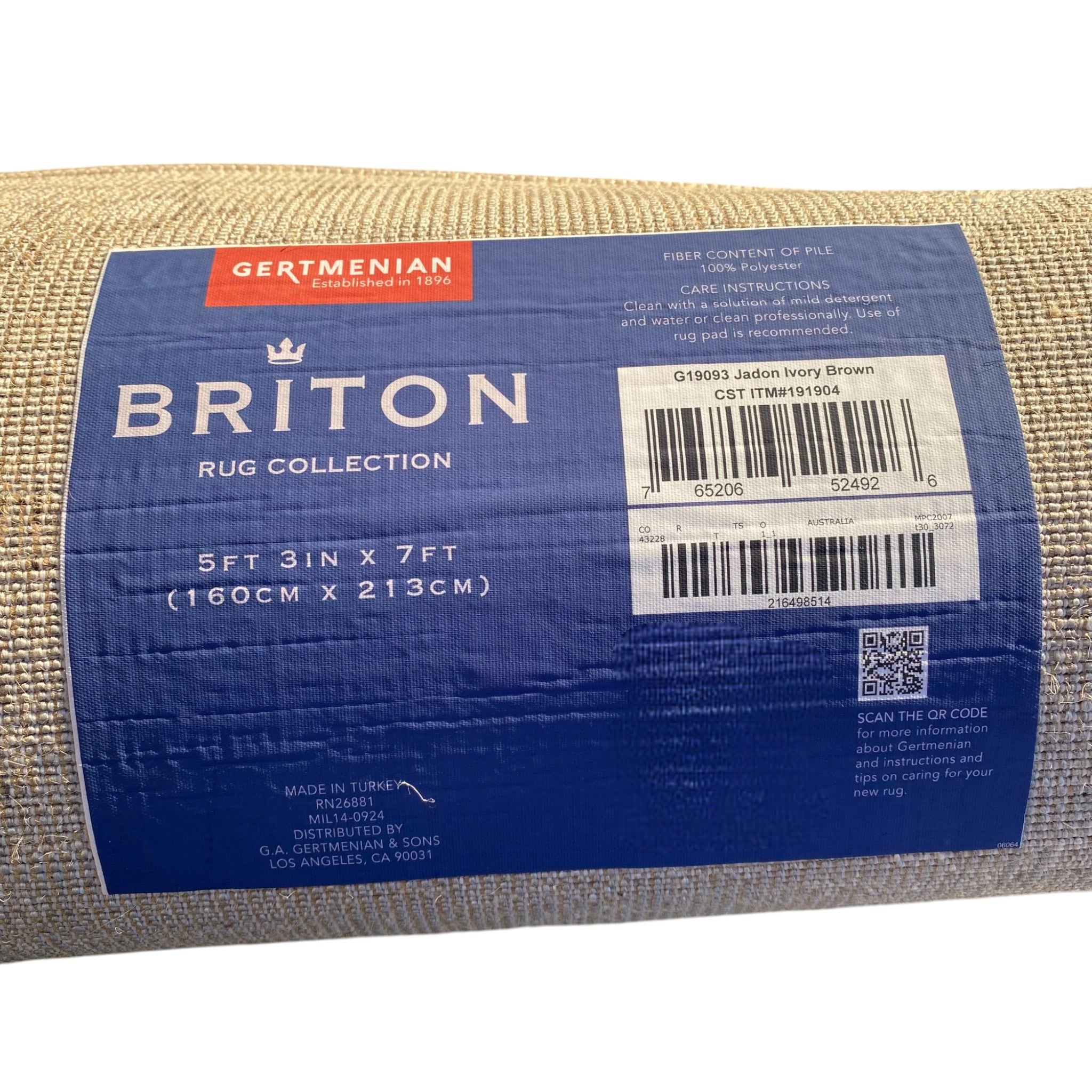 Gertmenian Briton Collection Jadon Ivory Brown Rug