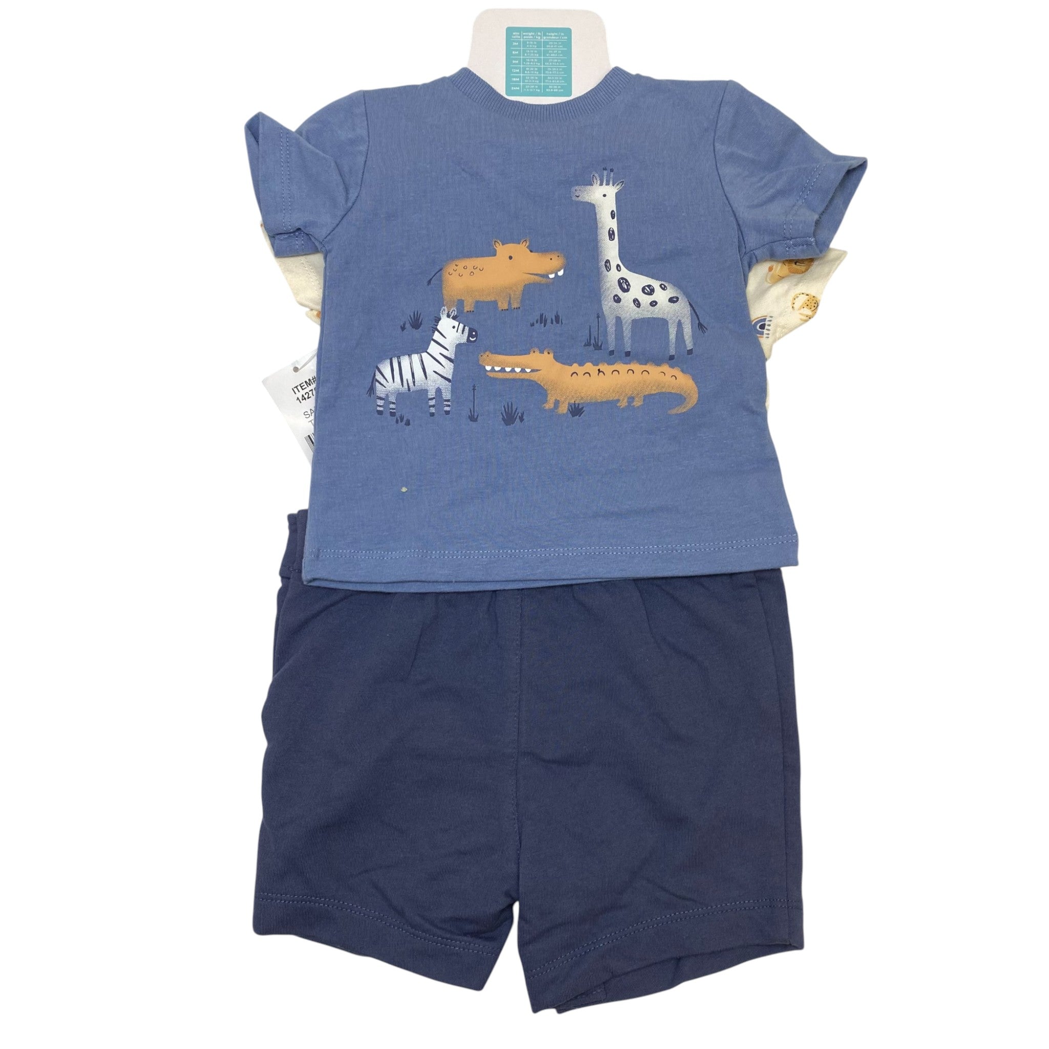 Pekkle Baby 3 Piece Clothing Set - Safari Truck 6M