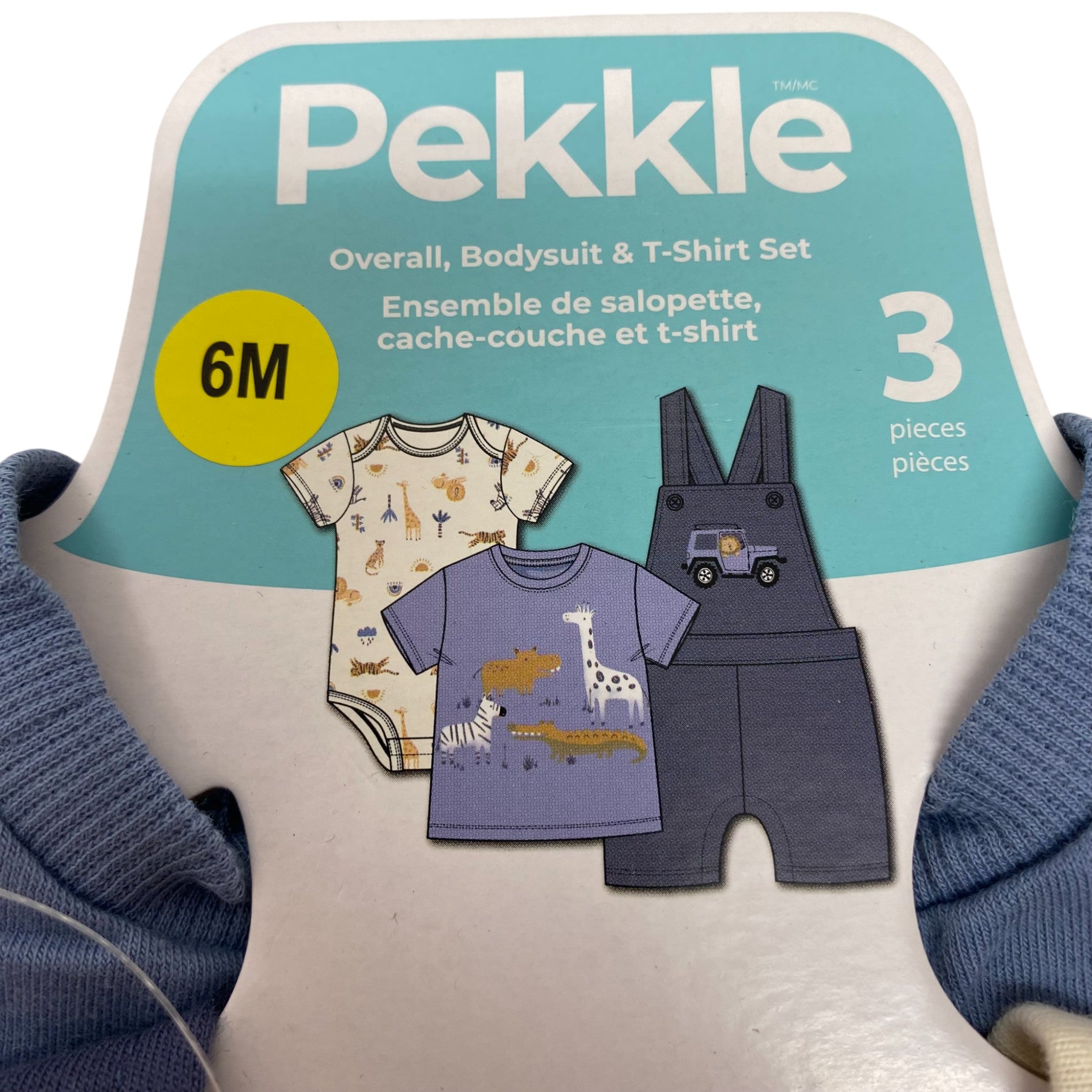 Pekkle Baby 3 Piece Clothing Set - Safari Truck 6M