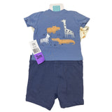 Pekkle Baby 3 Piece Clothing Set - Safari Truck 3M