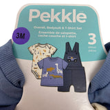 Pekkle Baby 3 Piece Clothing Set - Safari Truck 3M