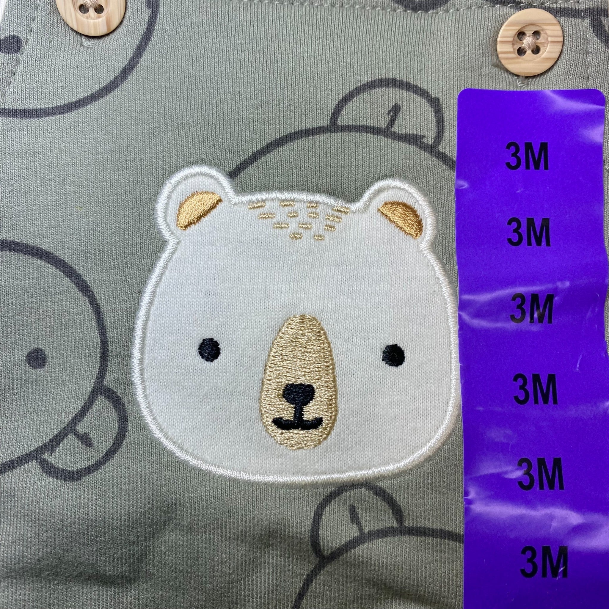 Pekkle Baby 3 Piece Clothing Set - Bears 3M