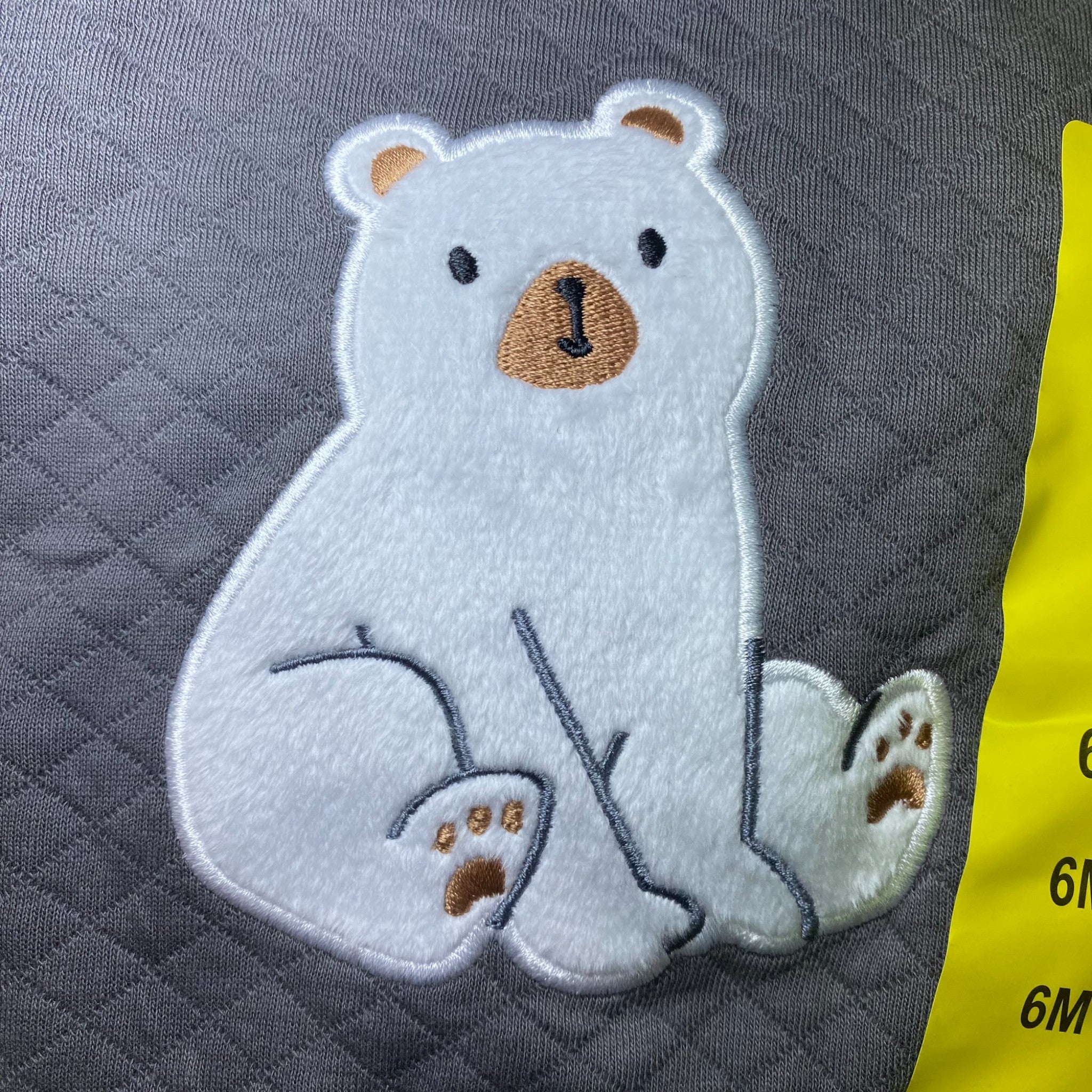 Pekkle Baby 4 Piece Clothing Set - Dark Grey Bear 6M