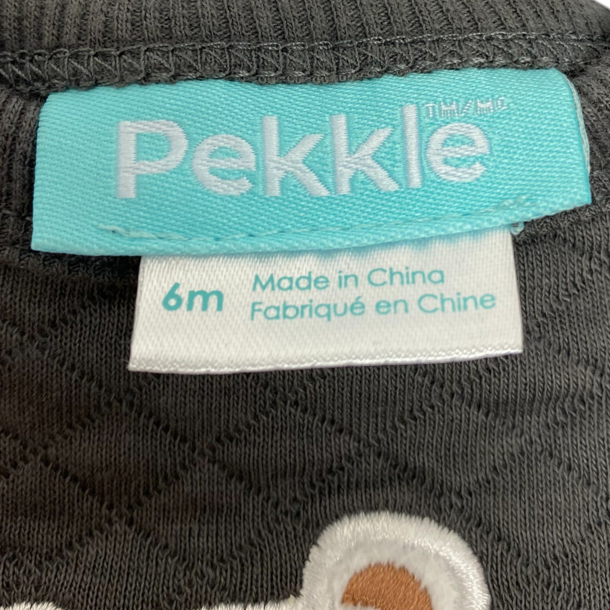 Pekkle Baby 4 Piece Clothing Set - Dark Grey Bear 6M
