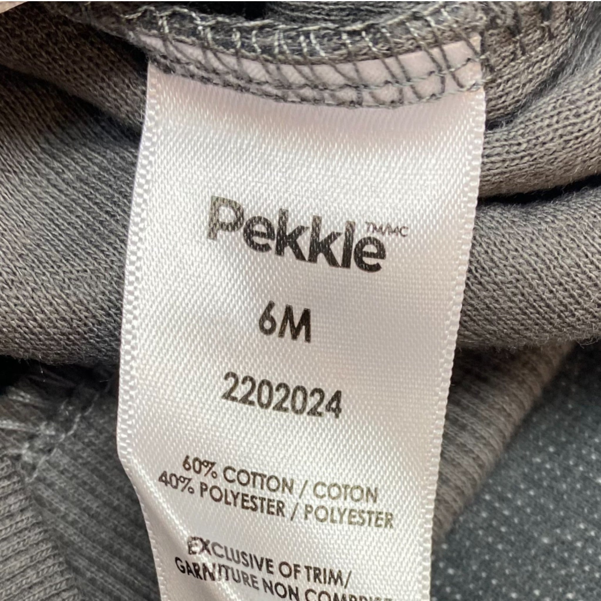 Pekkle Baby 4 Piece Clothing Set - Dark Grey Bear 6M