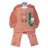 Pekkle Baby 4 Piece Clothing Set - Coral Bear 18M