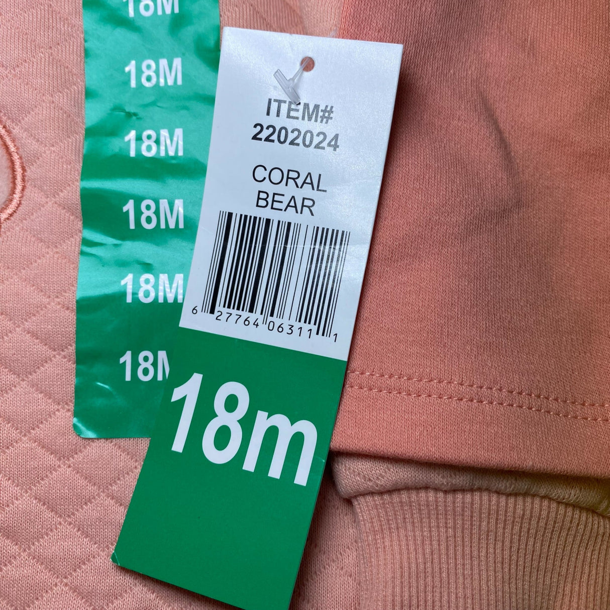 Pekkle Baby 4 Piece Clothing Set - Coral Bear 18M