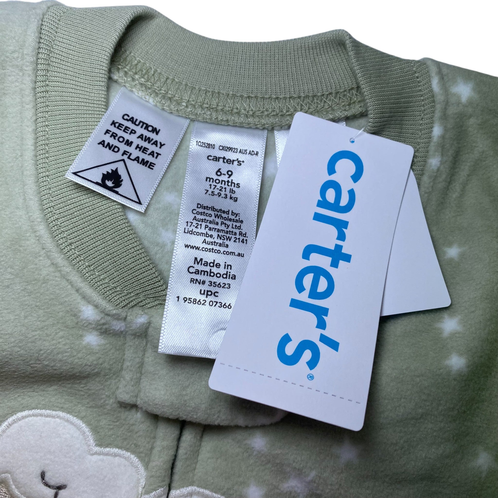 Carters 2x Baby Easy Zip Front Sleep Bag - Size 6-9M