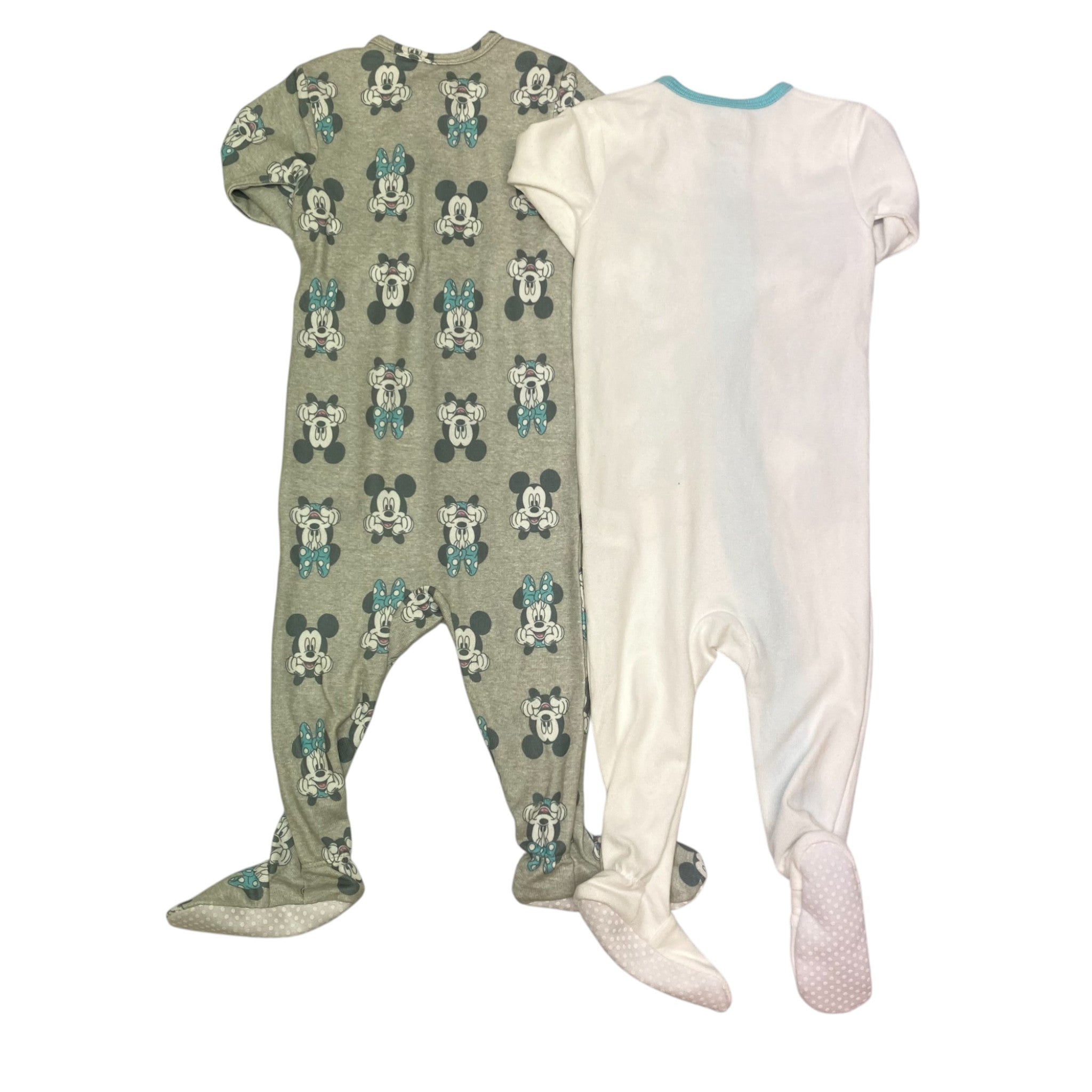 Disney Mickey Mouse 2 Pack Baby Footed Sleeper - Size 12M