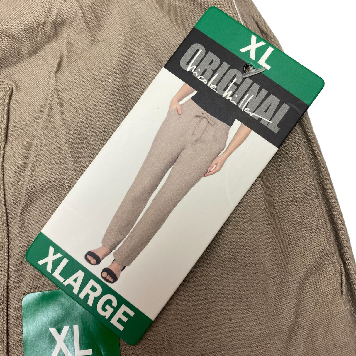 Nicole Miller Women's Linen Blend Original Fit Pants SIZE - Extra Large