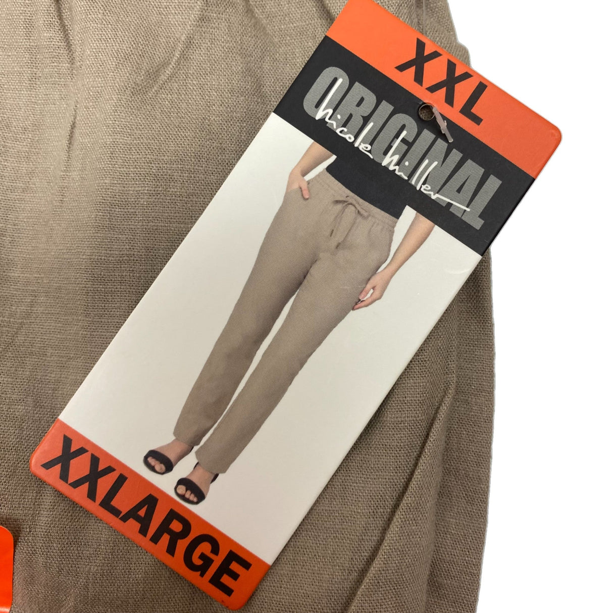 Nicole Miller Women's Linen Blend Original Fit Pants SIZE - XXL