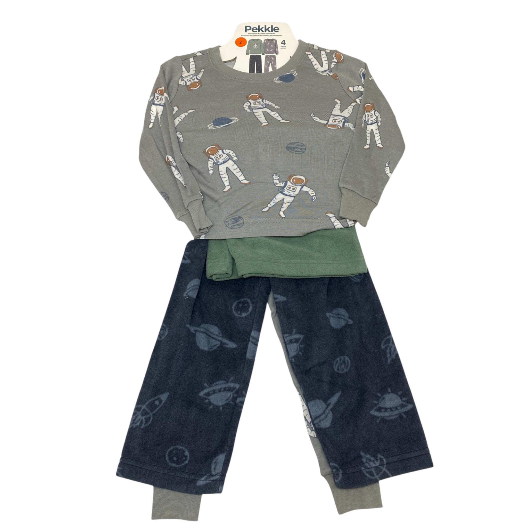 Pekkle Boys 4 Piece Pyjama Set - Space SIZE - 2