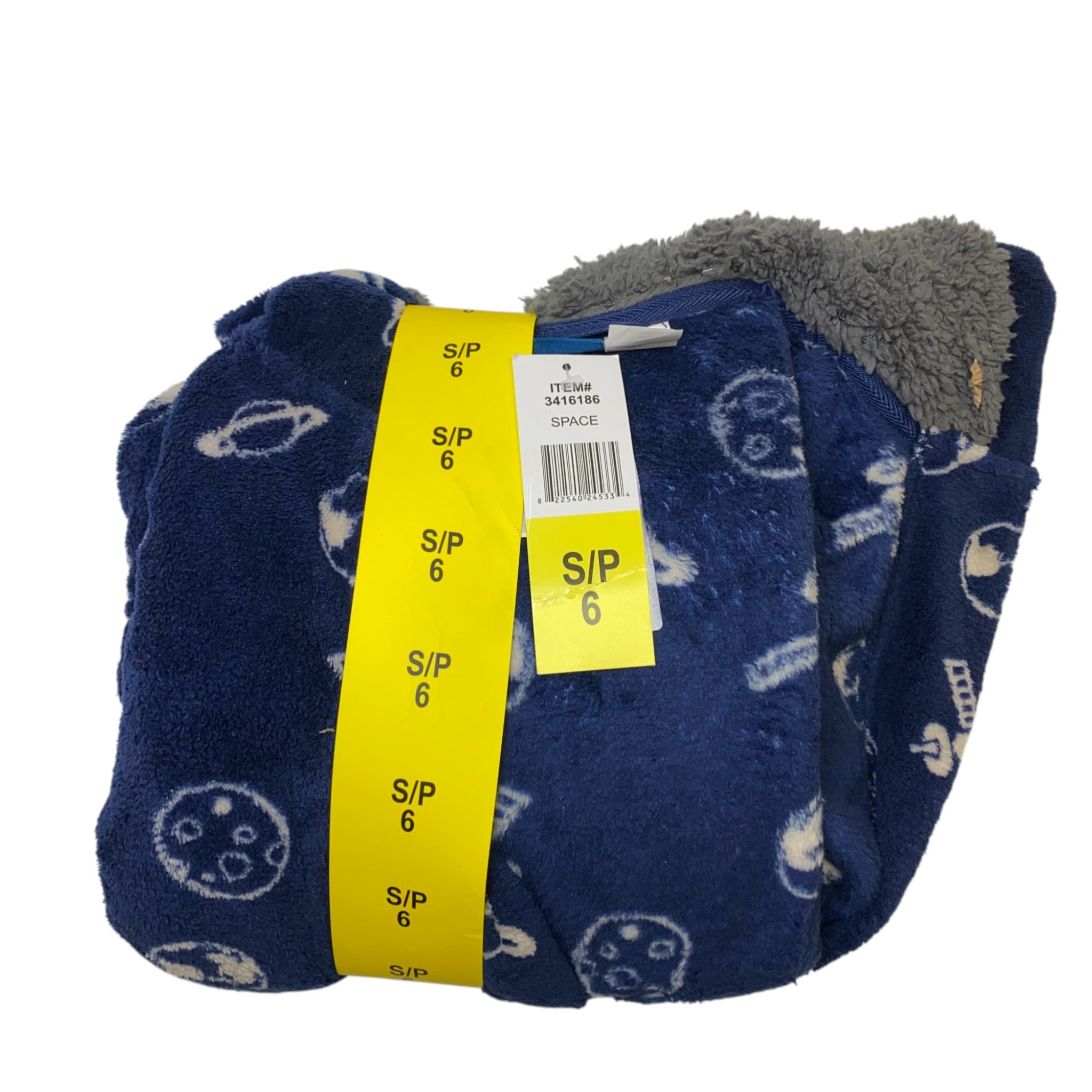 Pekkle Boys Plush Robe - Space SIZE - Small