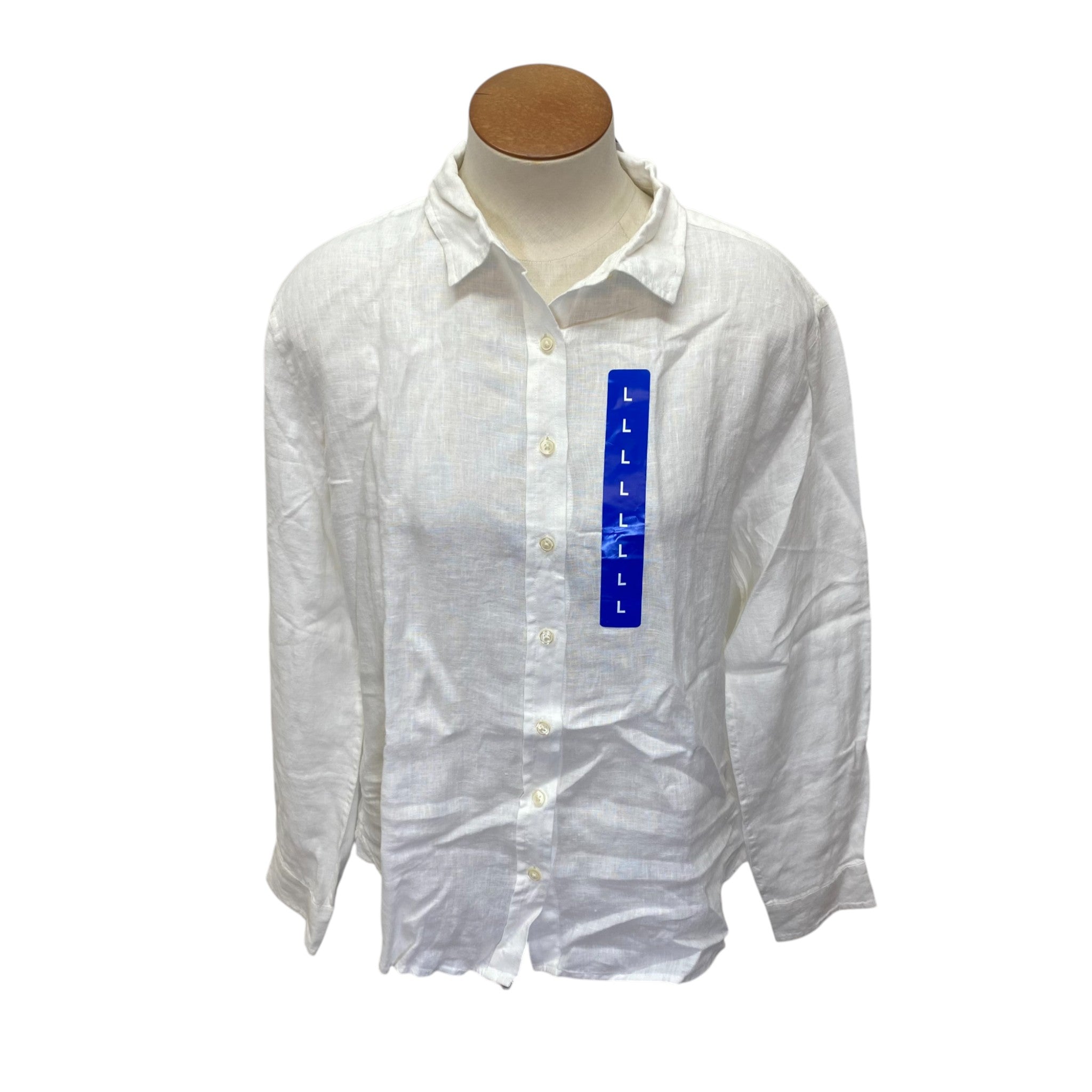 Jachs Women's Girlfriend Button Collar Shirt - White SIZE - Large