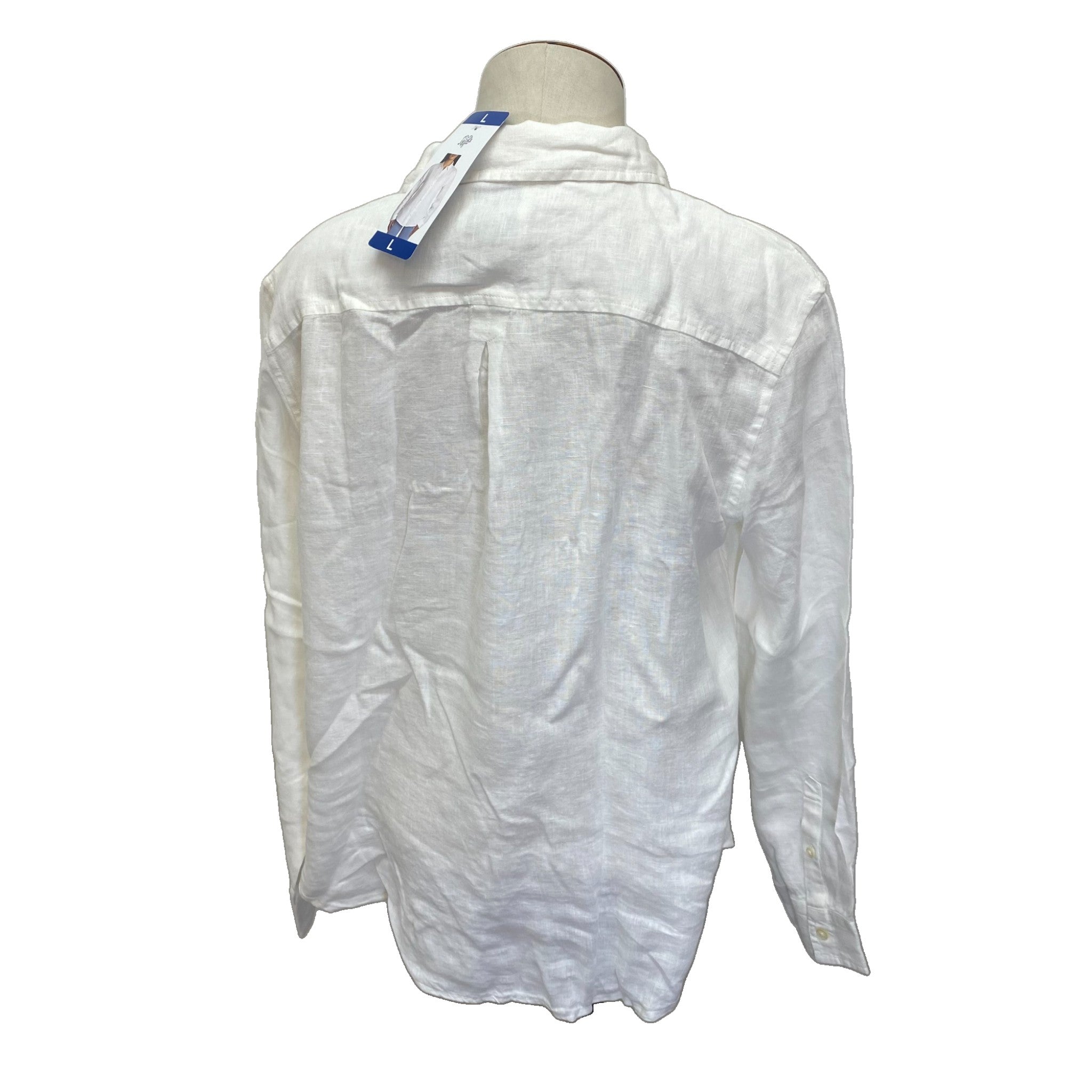 Jachs Women's Girlfriend Button Collar Shirt - White SIZE - Large