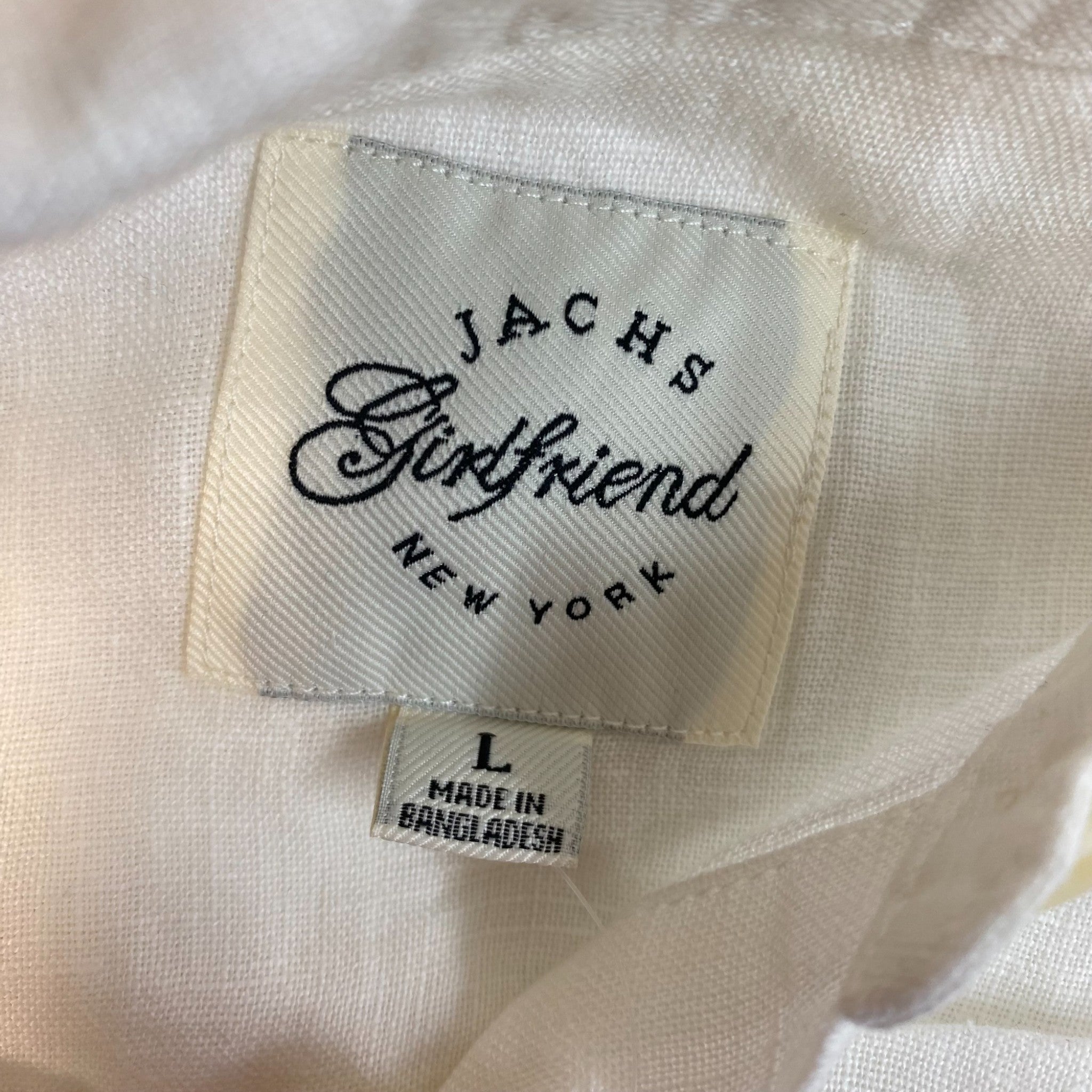 Jachs Women's Girlfriend Button Collar Shirt - White SIZE - Large