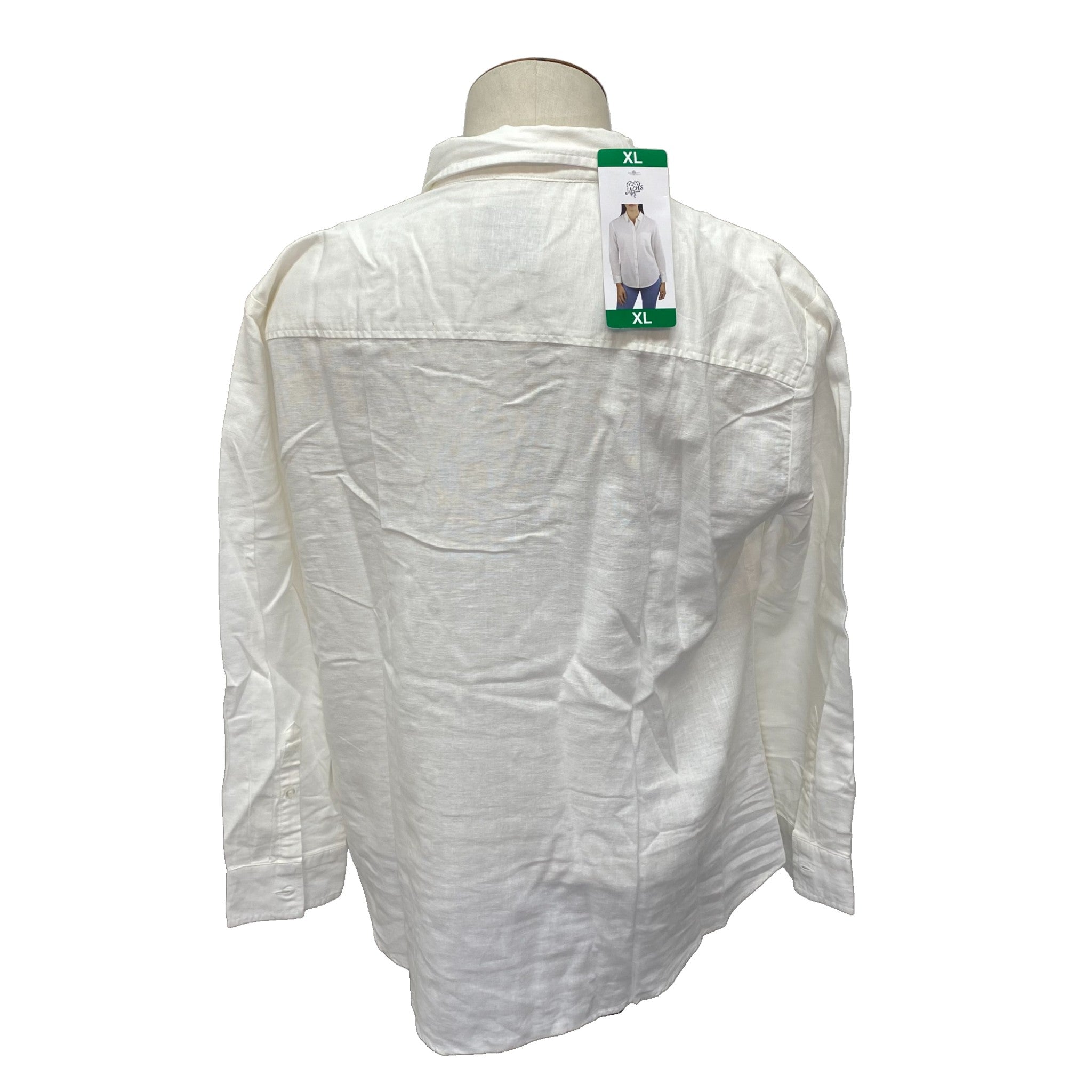 Jachs Women's Girlfriend Button Collar Shirt - White SIZE - Extra Large