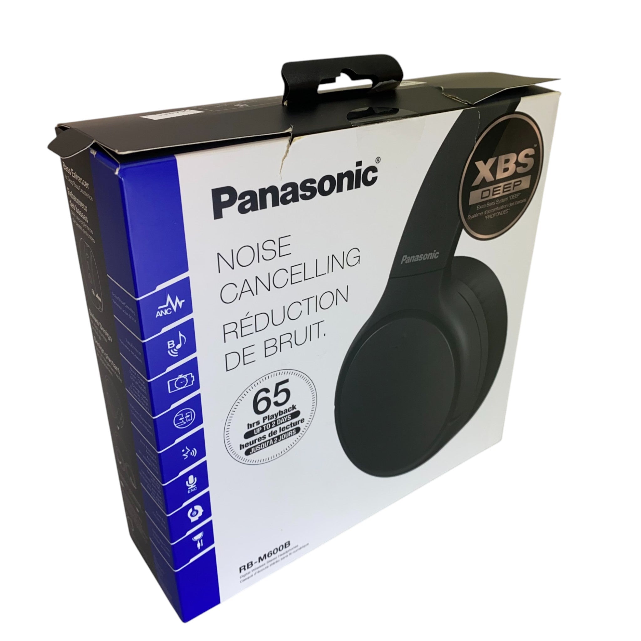 Panasonic RB-M600B Deep Bass Wireless Noise Cancelling Headphones